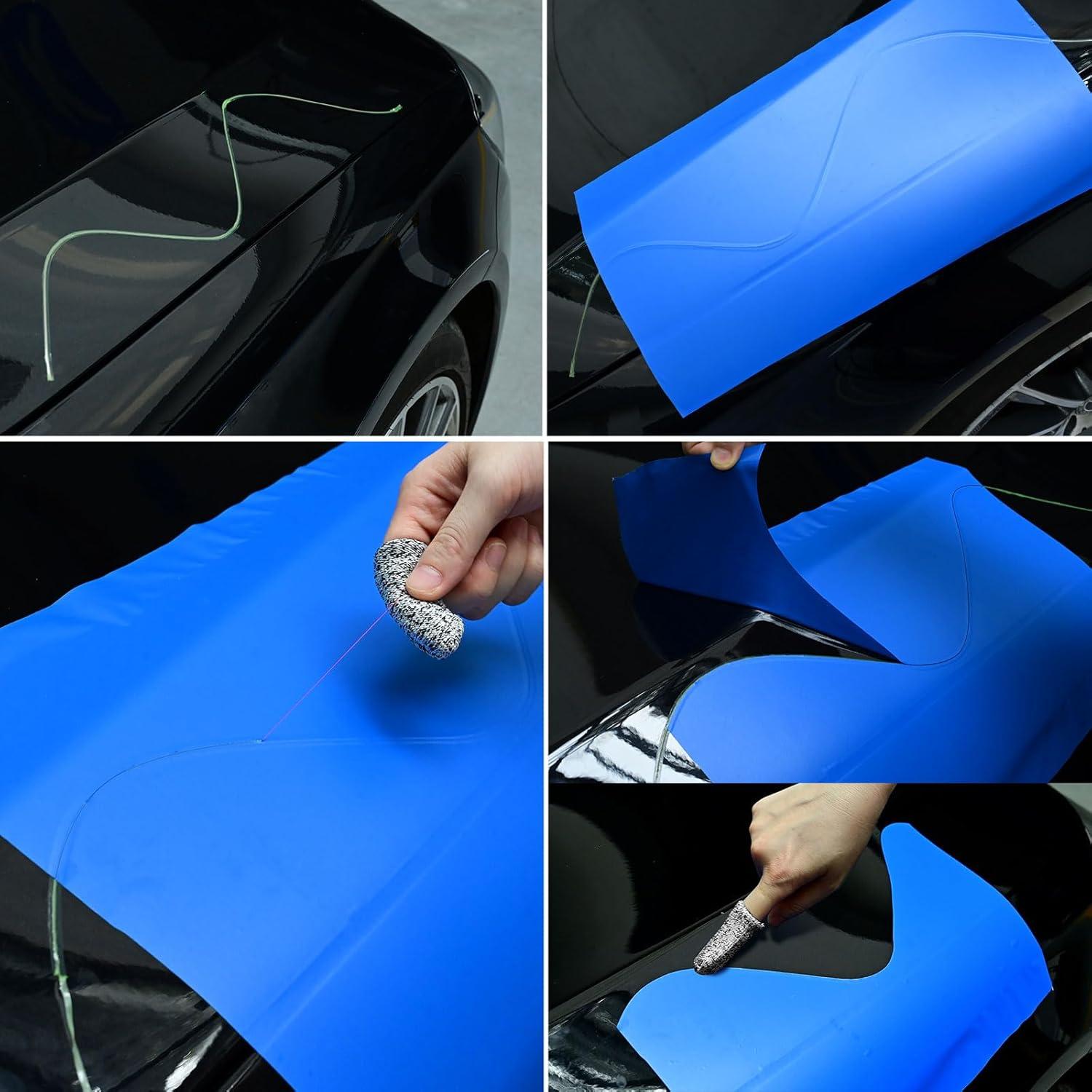 imageNEWISHTOOL Pro Vinyl Wraps Applicator Tool Kit Window Tint Film Car Wrapping Tools Includes 164Ft Knife Less Tape Felt Squeegee Plastic Scraper Wrap Knife and Blades Magnet Holders NT026ANT026A
