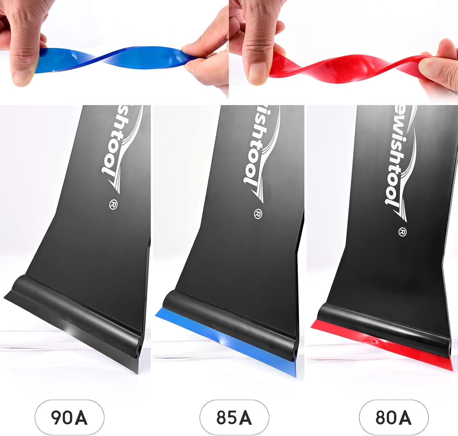 imageNEWISHTOOL Professional Car Tint Tools Long Handle Squeegee ampamp Rope with Different Hardness Rubber Blade for Windshield Washing ampamp Tinting