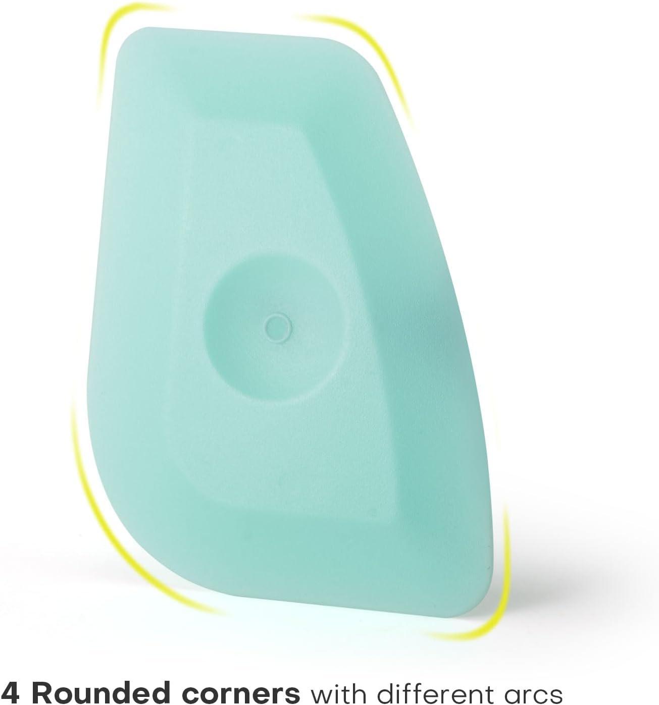 imageNEWISHTOOL Small Vinyl Scraper 20 Pcs Sturdy Plastic Scraper Tool for Vinyl Multifunctional Hard Card MultiEdge Scraper Tool for Window Tint Vinyl Wrap Install Decal Remover Sticker Label Scraper