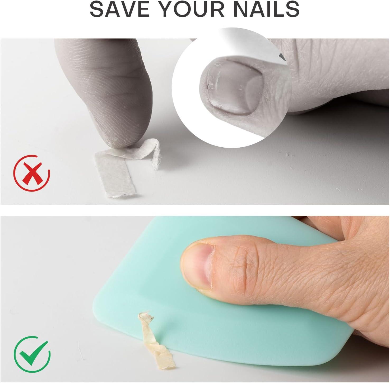 imageNEWISHTOOL Small Vinyl Scraper 20 Pcs Sturdy Plastic Scraper Tool for Vinyl Multifunctional Hard Card MultiEdge Scraper Tool for Window Tint Vinyl Wrap Install Decal Remover Sticker Label Scraper