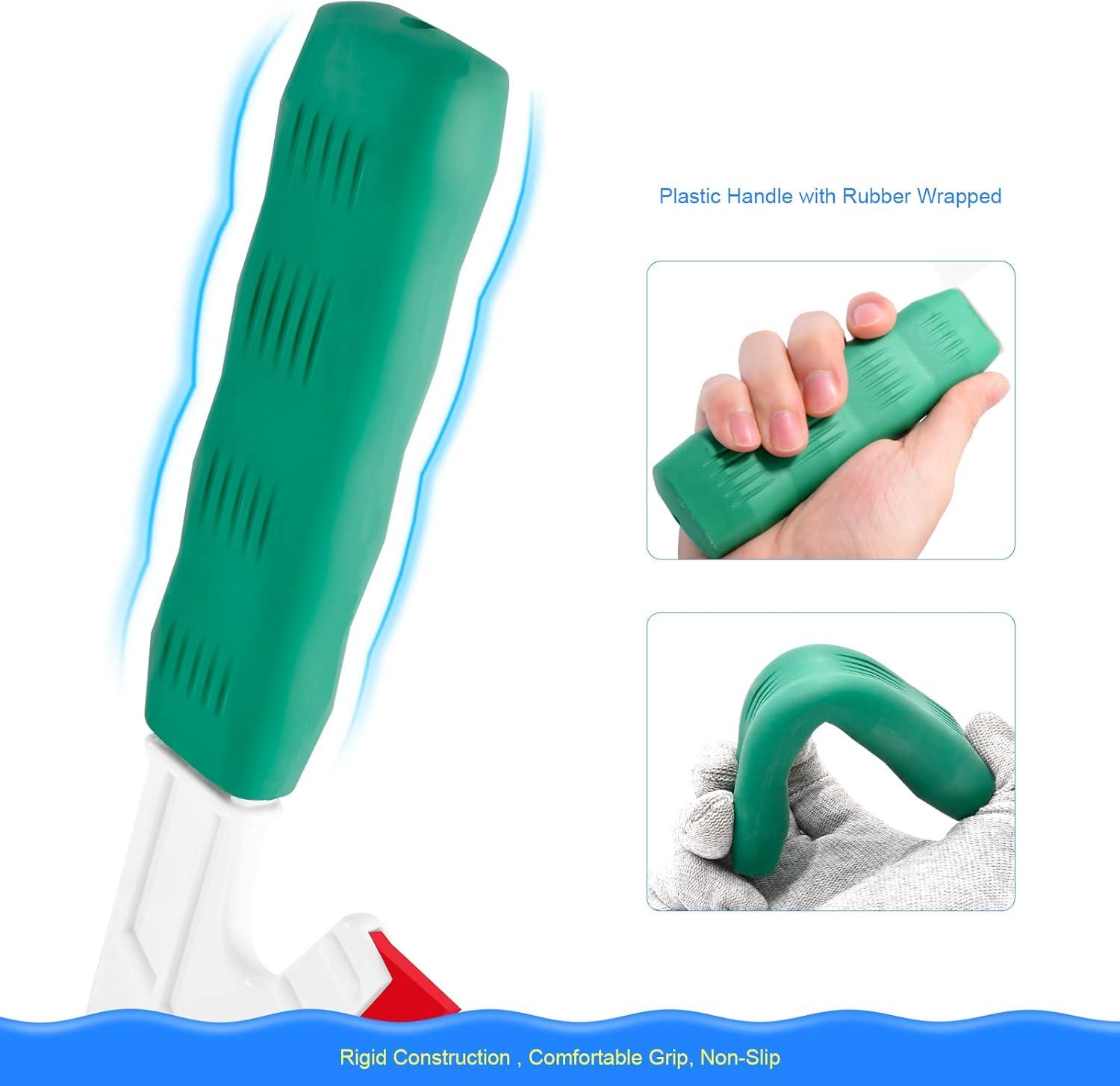 imageNEWISHTOOL Soft Rubber Squeegee for Vinyl Handle Water Squeegee for Mirror Shower Glass Door Window Cleaning Vinyl Wrap Window Tint Kit Sharp Corners No Bevel Channel Blade for Hard to Reach Spots