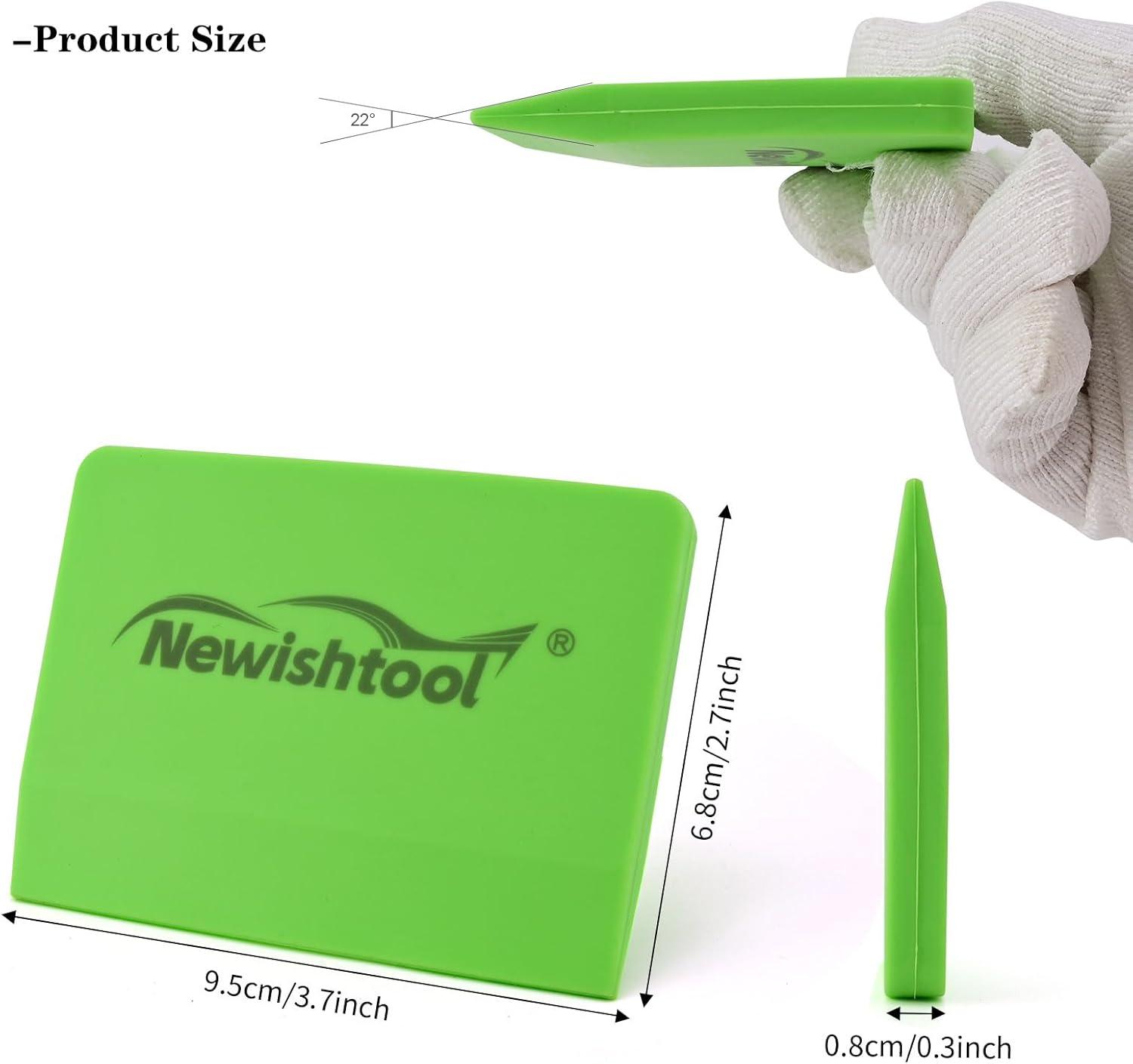 imageNEWISHTOOL Soft Silicone Small Squeegee for Vinyl 2 PCS PPF Tools Window Tinting VBlade Scraper for Window Film Application Car Paint Protective Film Installation ampamp Water RemovalGreen