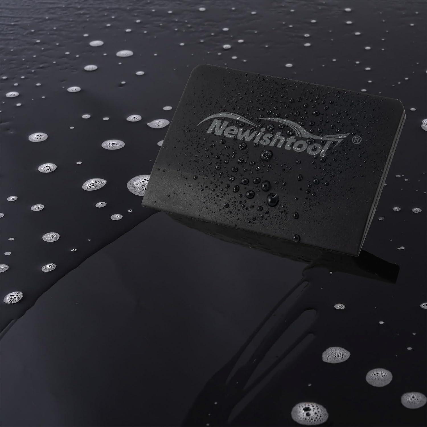 imageNEWISHTOOL Soft Silicone Small Squeegee for Vinyl 2 PCS PPF Tools Window Tinting VBlade Scraper for Window Film Application Car Paint Protective Film Installation ampamp Water RemovalBlack