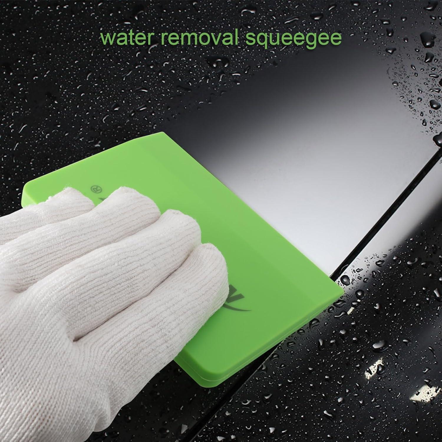 imageNEWISHTOOL Soft Silicone Small Squeegee for Vinyl 2 PCS PPF Tools Window Tinting VBlade Scraper for Window Film Application Car Paint Protective Film Installation ampamp Water RemovalGreen