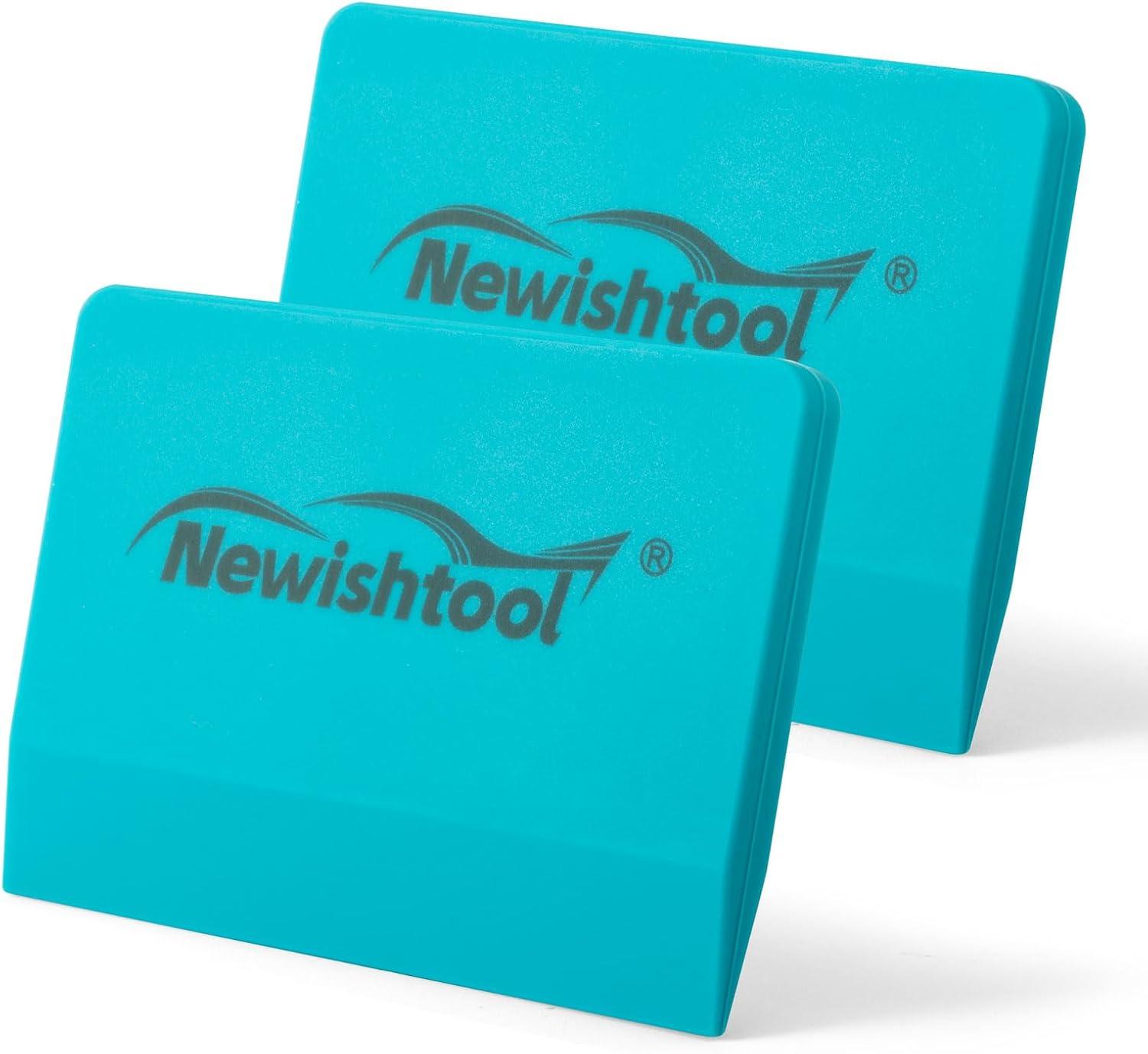 imageNEWISHTOOL Soft Silicone Small Squeegee for Vinyl 2 PCS PPF Tools Window Tinting VBlade Scraper for Window Film Application Car Paint Protective Film Installation ampamp Water RemovalBlue