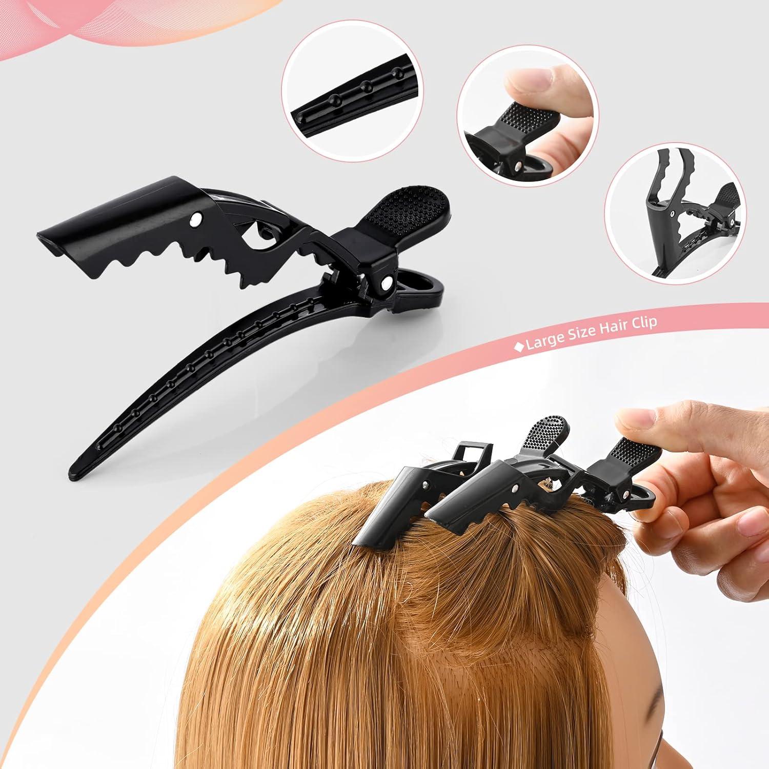 imageNEWISHTOOL Tape in Hair Extension Tools Kit Stainless Steel Tape Sealing Pliers Fine Tail Comb Hair Clips ampamp Pads for Human Hair Extension Tape Sealing Gold Flat Surface Taping Clamp PlierGold