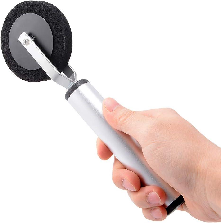 imageNEWISHTOOL Thin Sponge Roller Vinyl Application Tool 12mm Wide Single Wheel with Aluminum Handle Soft Foam Seam Roller Tool for Wrapping Film to Hard to Reach Areas Car Details Edge Line Corner Gap