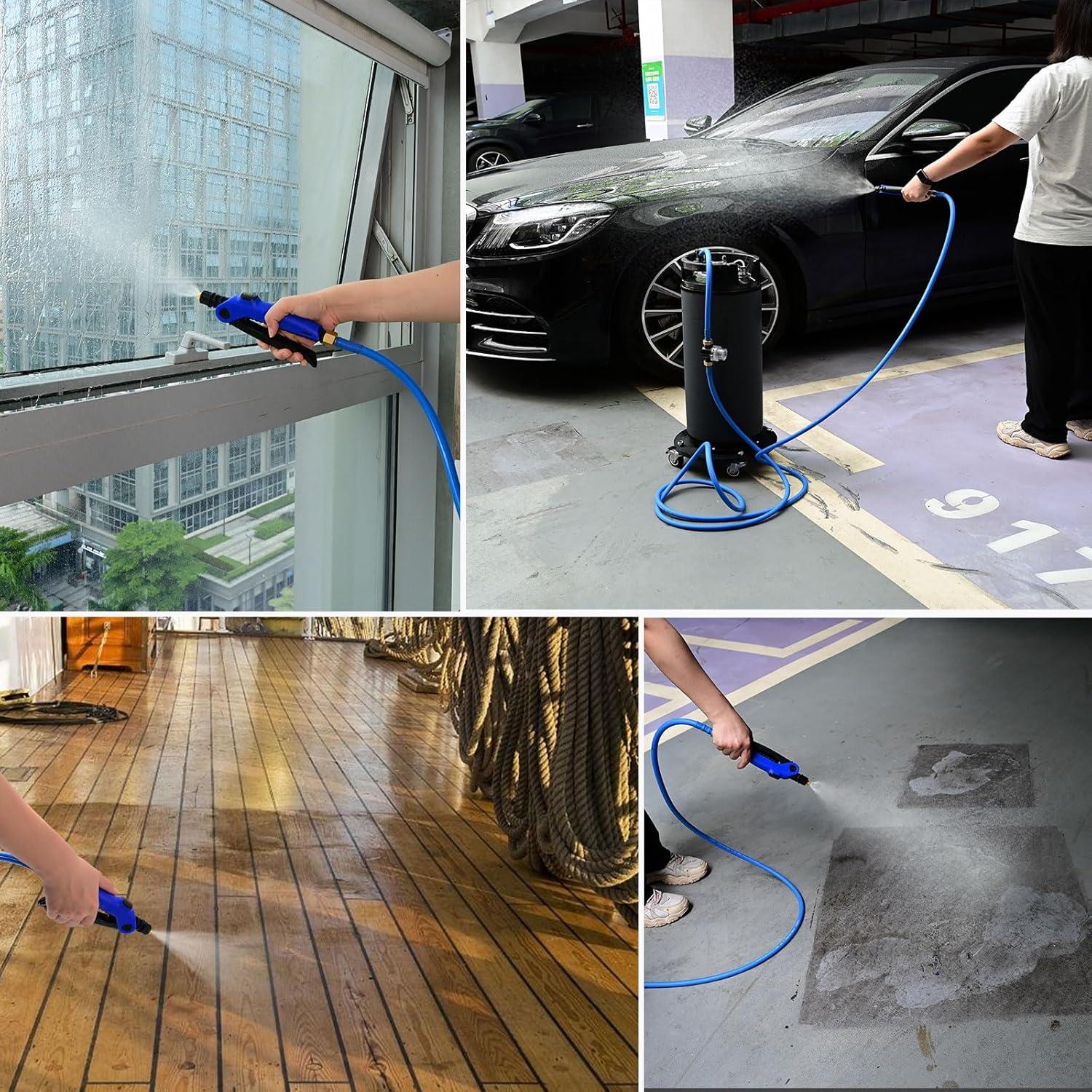 imageNEWISHTOOL Tint Tanks 4 Meters13 Feet Hose with 50 Mesh Micro Filter Sprayer for Window Tinting PPF Installing and Auto Detailing Mounting Solution