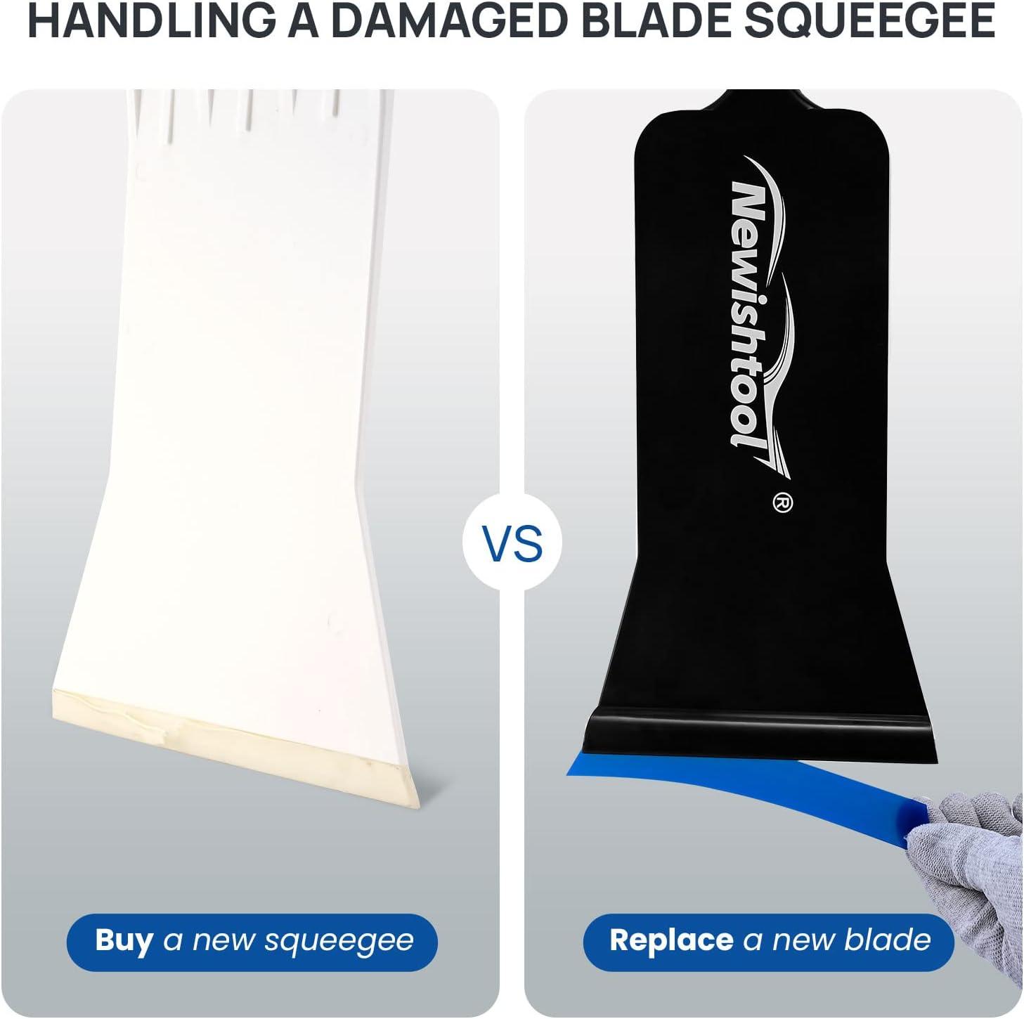 imageNEWISHTOOL Tint Tools for Car Window Tinting ampamp Windshield Cleaning Rubber Blade Bulldozer Squeegee with Soak Rope Tool