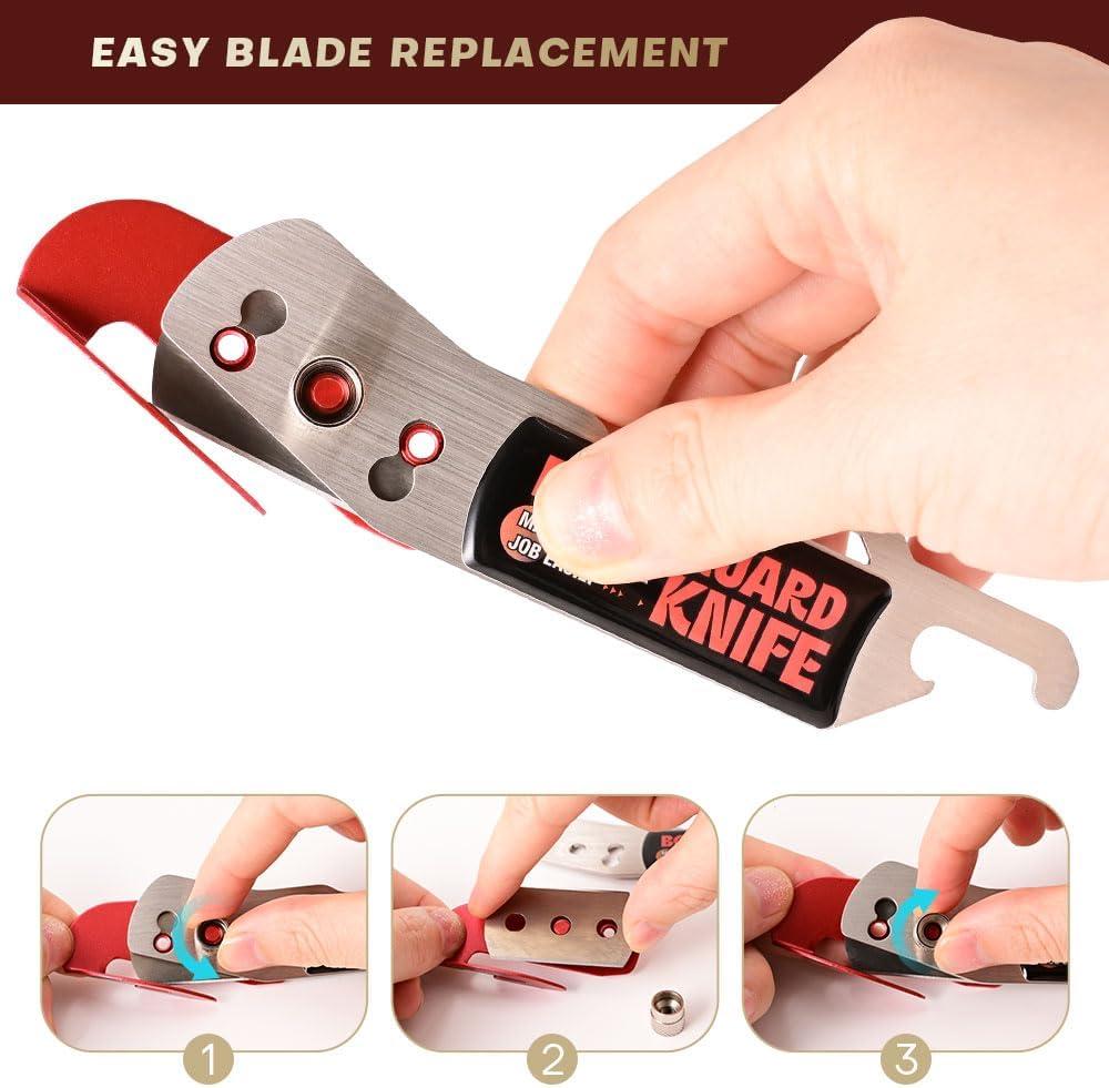 imageNEWISHTOOL Vinyl Wrap Cutter Guard Knife 2 PCS Body Guardy Knife Cutting Tool and 10 PCS Spare Razor Blades for Automotive Car Wrapping Window Tint Film Cutting Safety Backing Cutter Tool