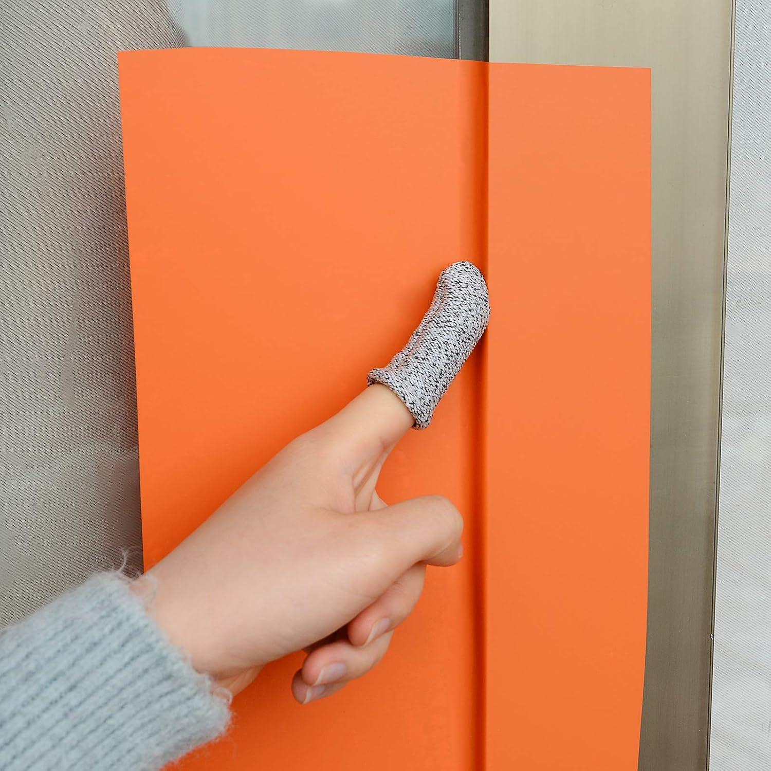 imageNEWISHTOOL Vinyl Wrap Cutting Tape Knife Less Finish Line Tape Tool 35mm x 50 Meter Roll 164 Ft Wrap Edge Cutting Detailer Tape with 2 PCS Finger Cots for Precise Cut Graphic Film Without Blade