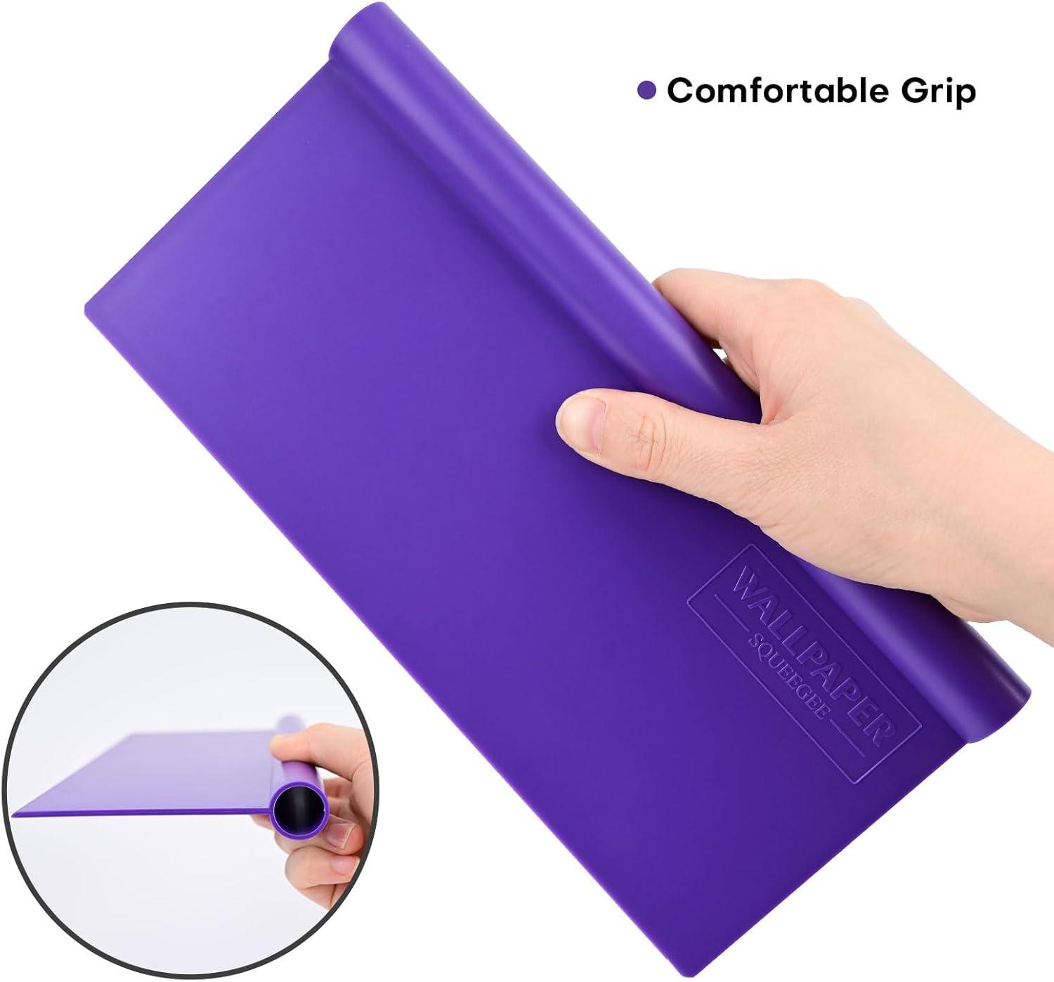 imageNEWISHTOOL Vinyl Wrap Squeegee Wallpaper Smoother 2 Pieces 33 cm  13 Inch Plastic Squeegee for Peel and Contact Paper Wall Paper Covering Decals Smoothing and Bubble Removal