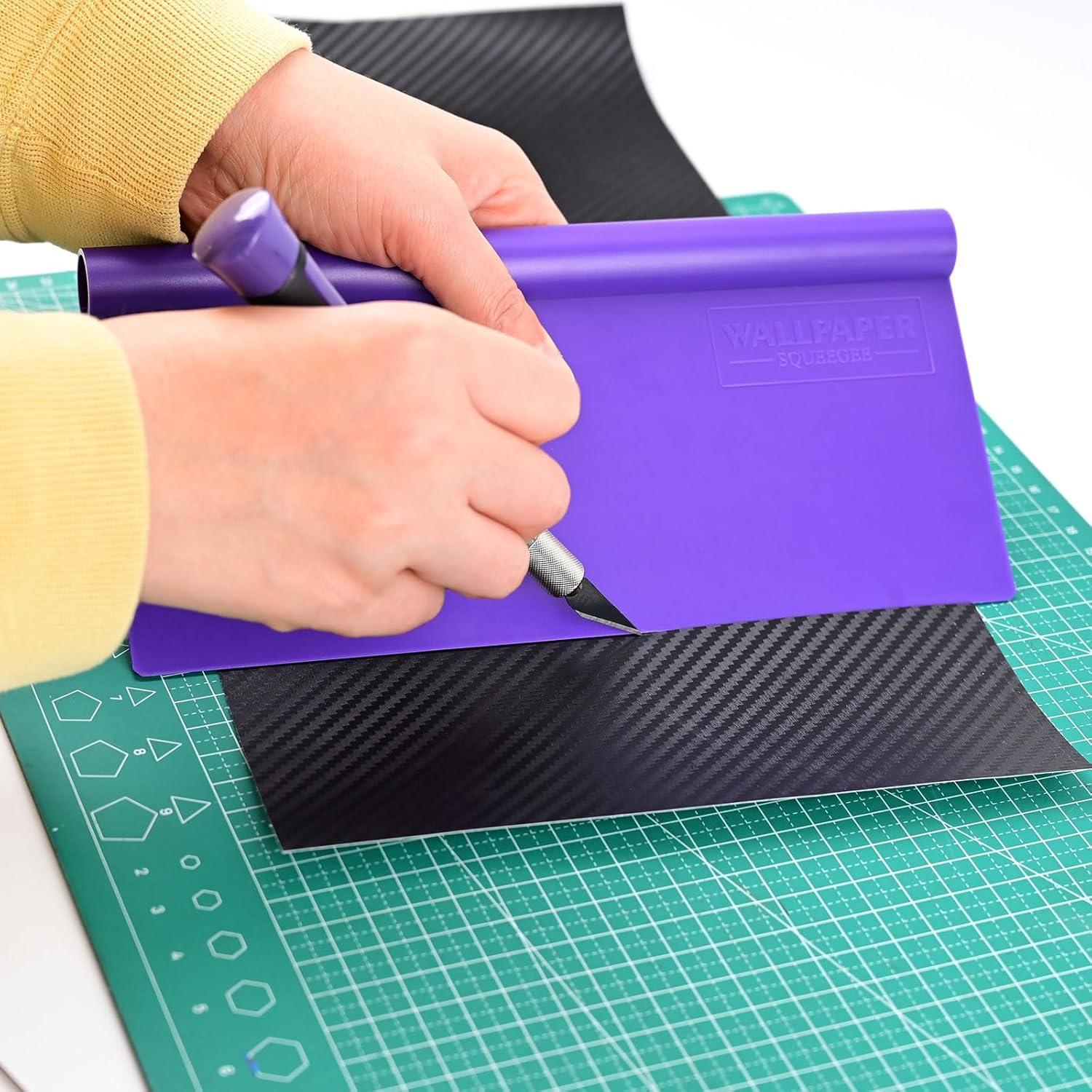 imageNEWISHTOOL Vinyl Wrap Squeegee Wallpaper Smoother 2 Pieces 33 cm  13 Inch Plastic Squeegee for Peel and Contact Paper Wall Paper Covering Decals Smoothing and Bubble Removal