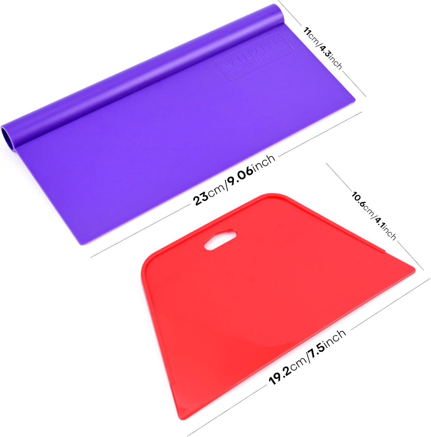 imageNEWISHTOOL Vinyl Wrap Squeegee Wallpaper Smoother 2 Pieces 33 cm  13 Inch Plastic Squeegee for Peel and Contact Paper Wall Paper Covering Decals Smoothing and Bubble Removal