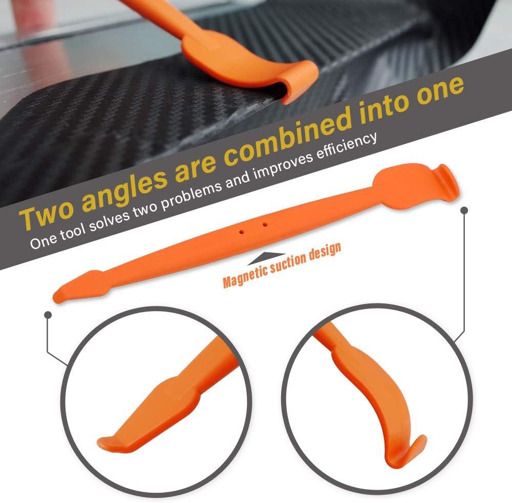 imageNEWISHTOOL Vinyl Wrap Squeegee for Corner Gap Tucking Seaming and Detailing 5 PCS Car Wrap Tools Includes Micro Squeegee Shank Gasket Magnetic Wrap Stick Rubber Seal Lift Curved Edge Smoothing