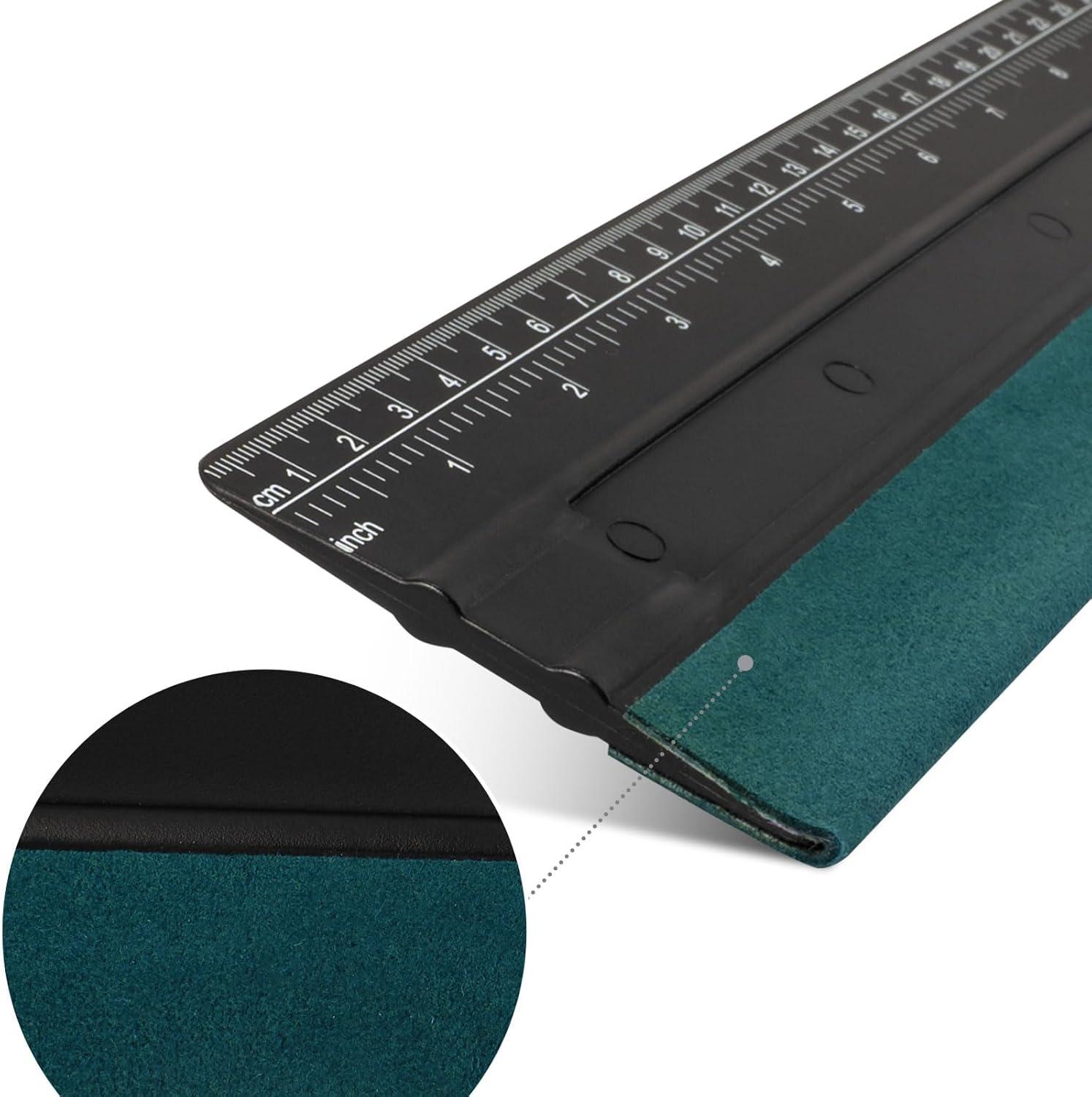 imageNEWISHTOOL Vinyl Wrap Squeegee for Vinyl Big Size Wallpaper Smoothing Squeegee 3 Pack 25CM Decals Squeegee with Ruler ampamp Micro Suede Felt Edge for Sign Making Graphic Window Tint Film ApplicationBlack