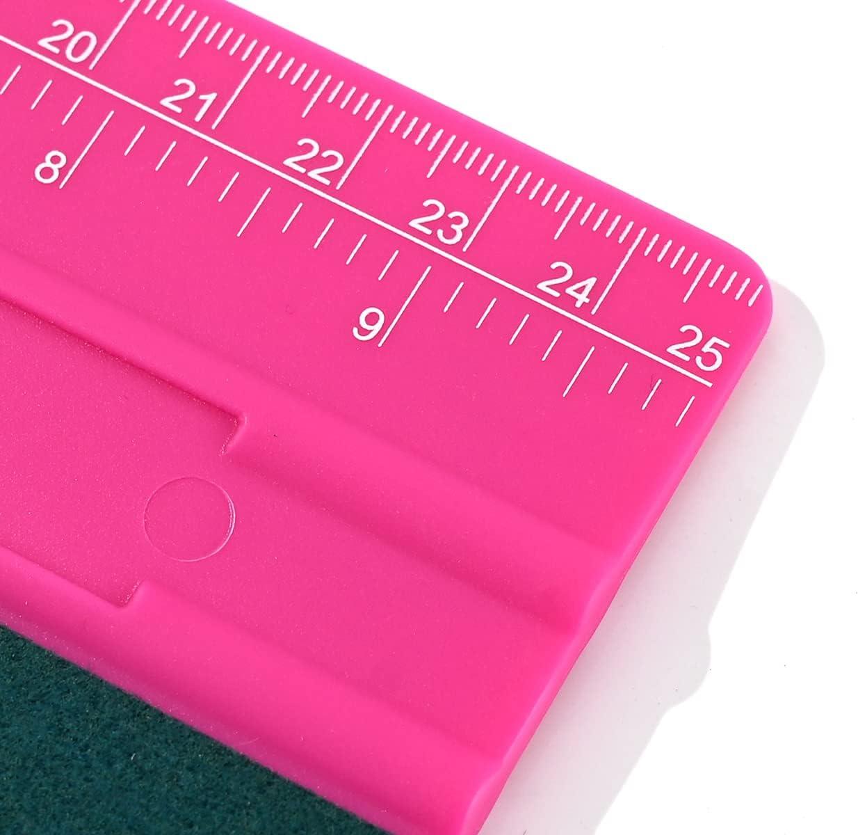 imageNEWISHTOOL Vinyl Wrap Squeegee for Vinyl Big Size Wallpaper Smoothing Squeegee 3 Pack 25CM Decals Squeegee with Ruler ampamp Micro Suede Felt Edge for Sign Making Graphic Window Tint Film ApplicationRose Pink