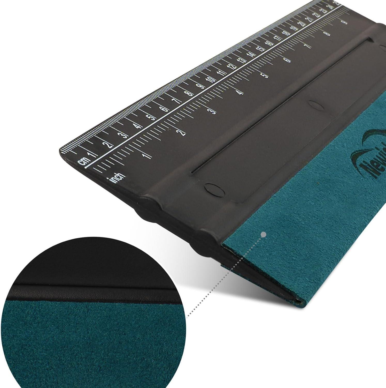 imageNEWISHTOOL Vinyl Wrap Squeegee for Vinyl Big Size Wallpaper Smoothing Squeegee 3 Pack 25CM Decals Squeegee with Ruler ampamp Micro Suede Felt Edge for Sign Making Graphic Window Tint Film ApplicationBlack