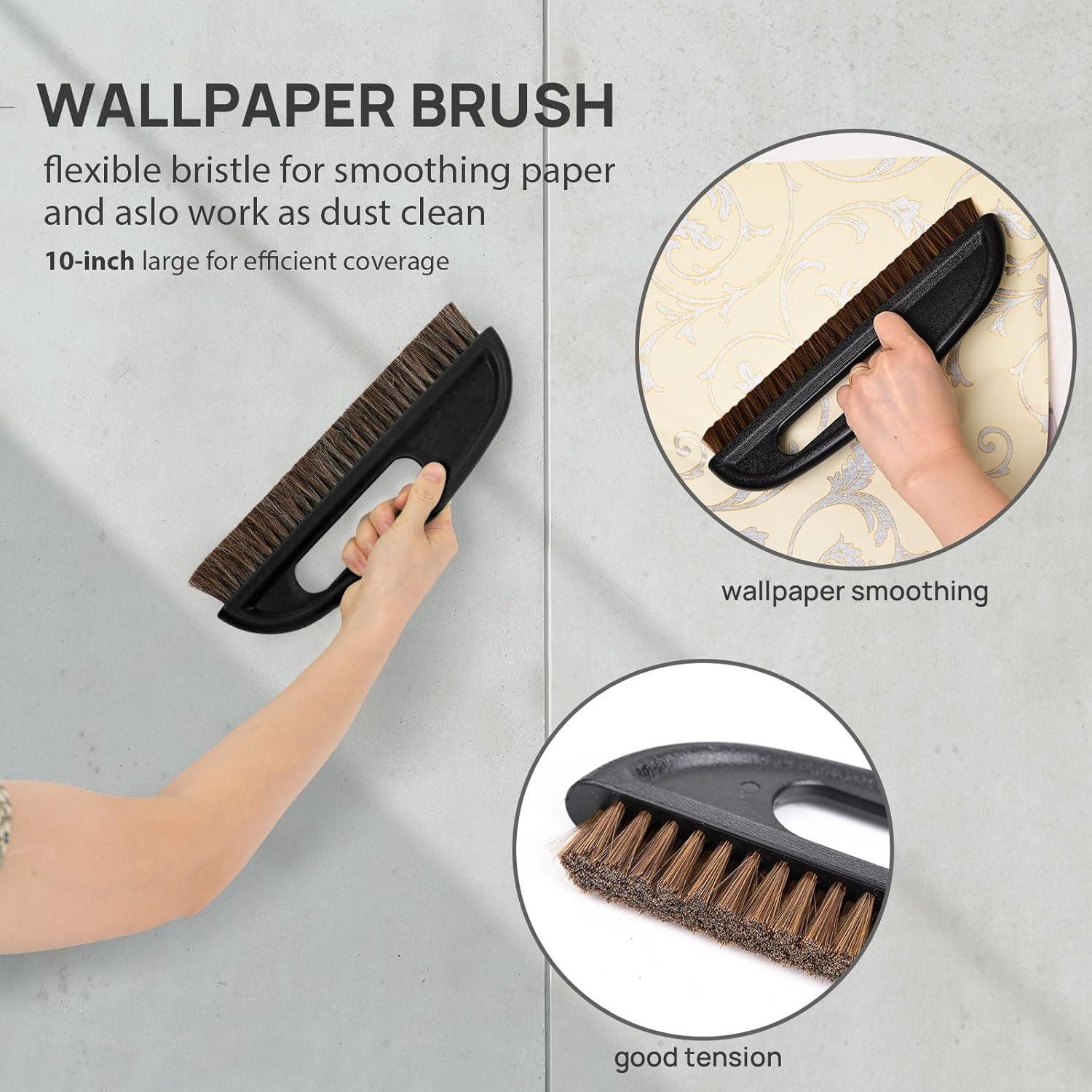 imageNEWISHTOOL Wallpaper Kit Wallpaper Smoothing Tool with Squeegee Smoother Seam Roller Wallpaper Brusher Wallpaper Stripper Sticker Scraper for Applying Peel and Stick Wallpaper Vinyl Backsplash