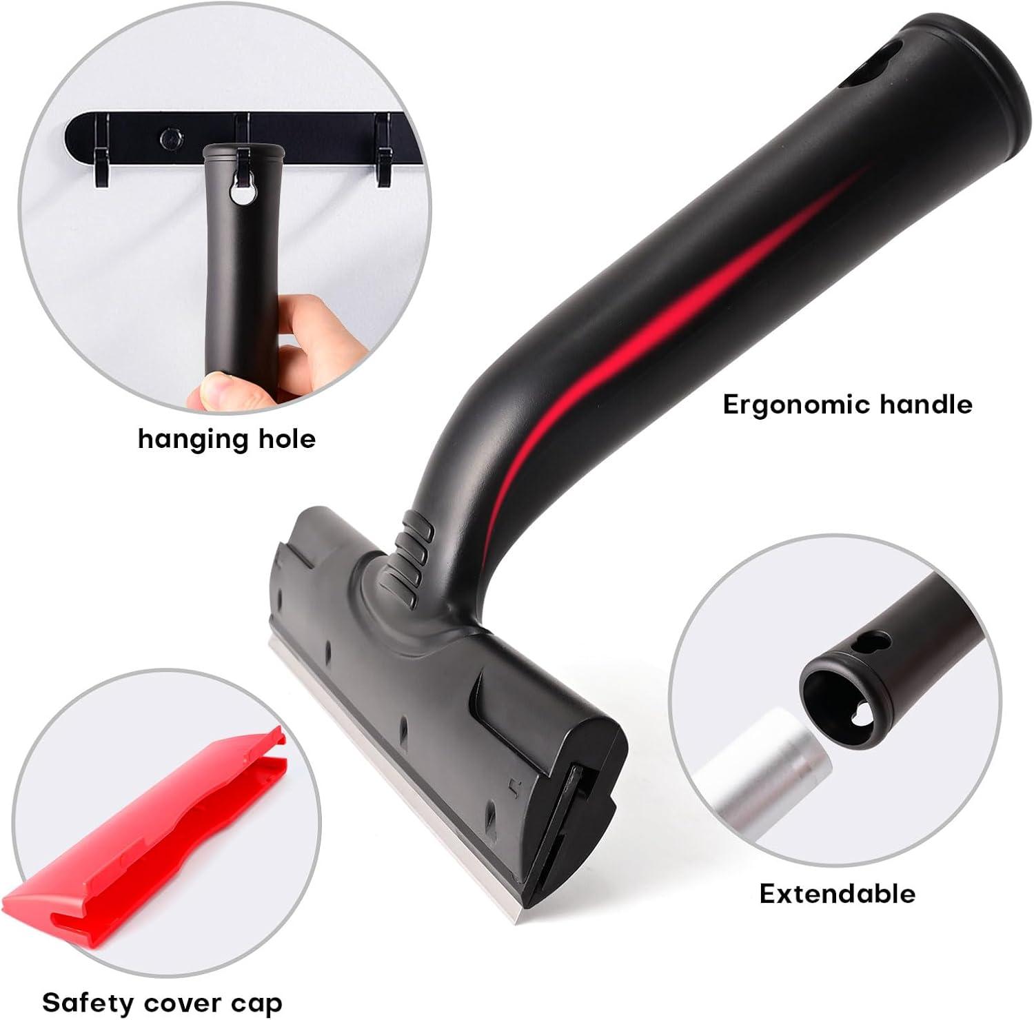 imageNEWISHTOOL Wallpaper Removal Tool Kit with Wall Paper Perforating Stripper Tool and 6Inch Blade Scraper Sticker Remover PerforatorScorer Remover and Scraper for Separating and Removing Wallcovering