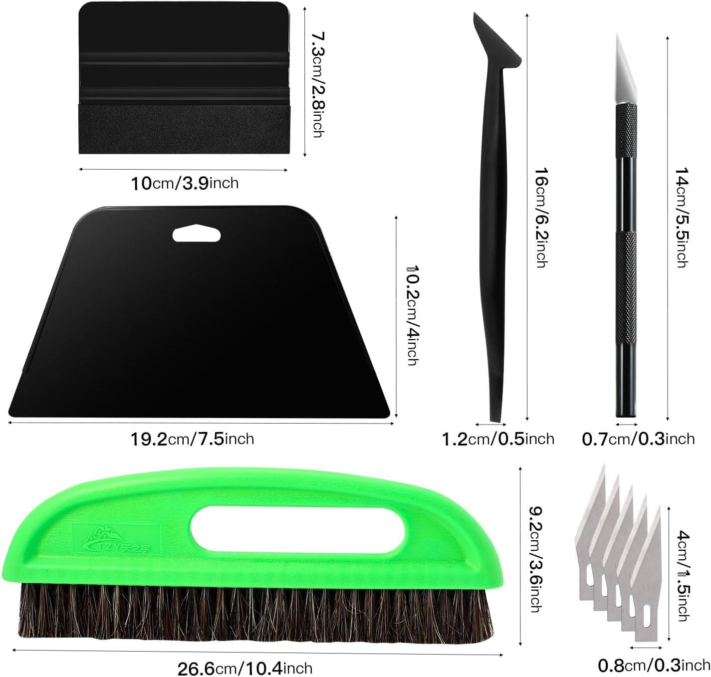 imageNEWISHTOOL Wallpaper Smoothing Tools Wallpaper Tool Kit with Wallpaper Paste Brush Smoother Squeegee Felt Squeegee ampamp Paper Cutter for Peel and Stick Contact Paper Wallcovering Vinyl BacksplashSet02