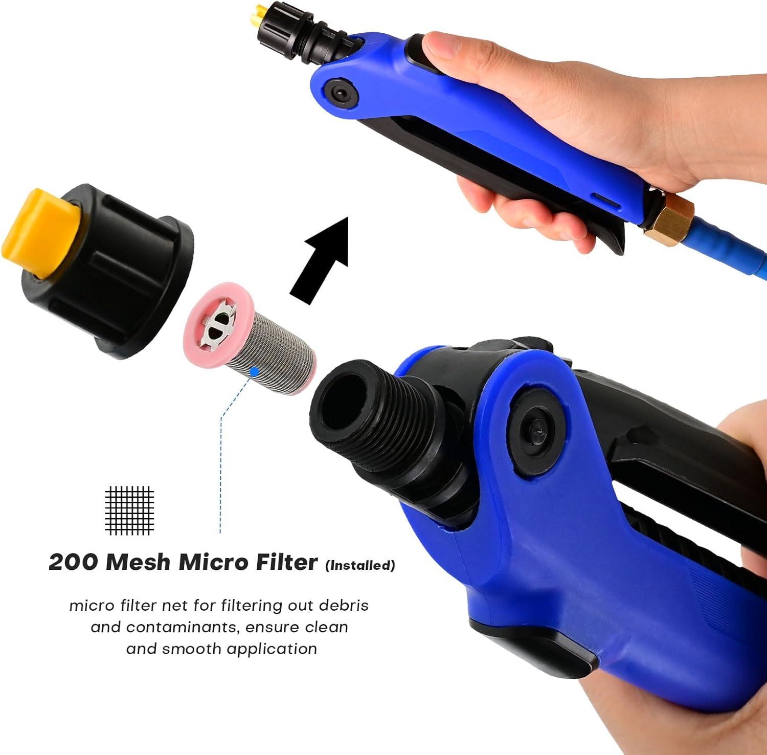 imageNEWISHTOOL Window Tint Backpack Sprayer Battery Powered High Pressure Sprayer Bag for Car Tint Film PPF Installation 3L Capacity Electric Spray Backpack with Power PumpBluetooth Control39Ft Hose