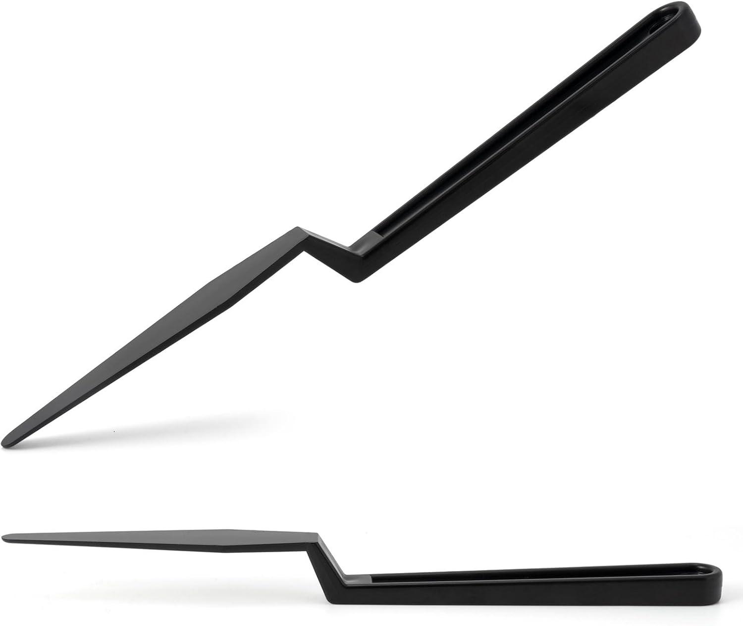 imageNEWISHTOOL Window Tint Tool 5 PCS Black Corner Squeegee with Long Handle and Flat Lip for Window Tinting Film InstallationBlack