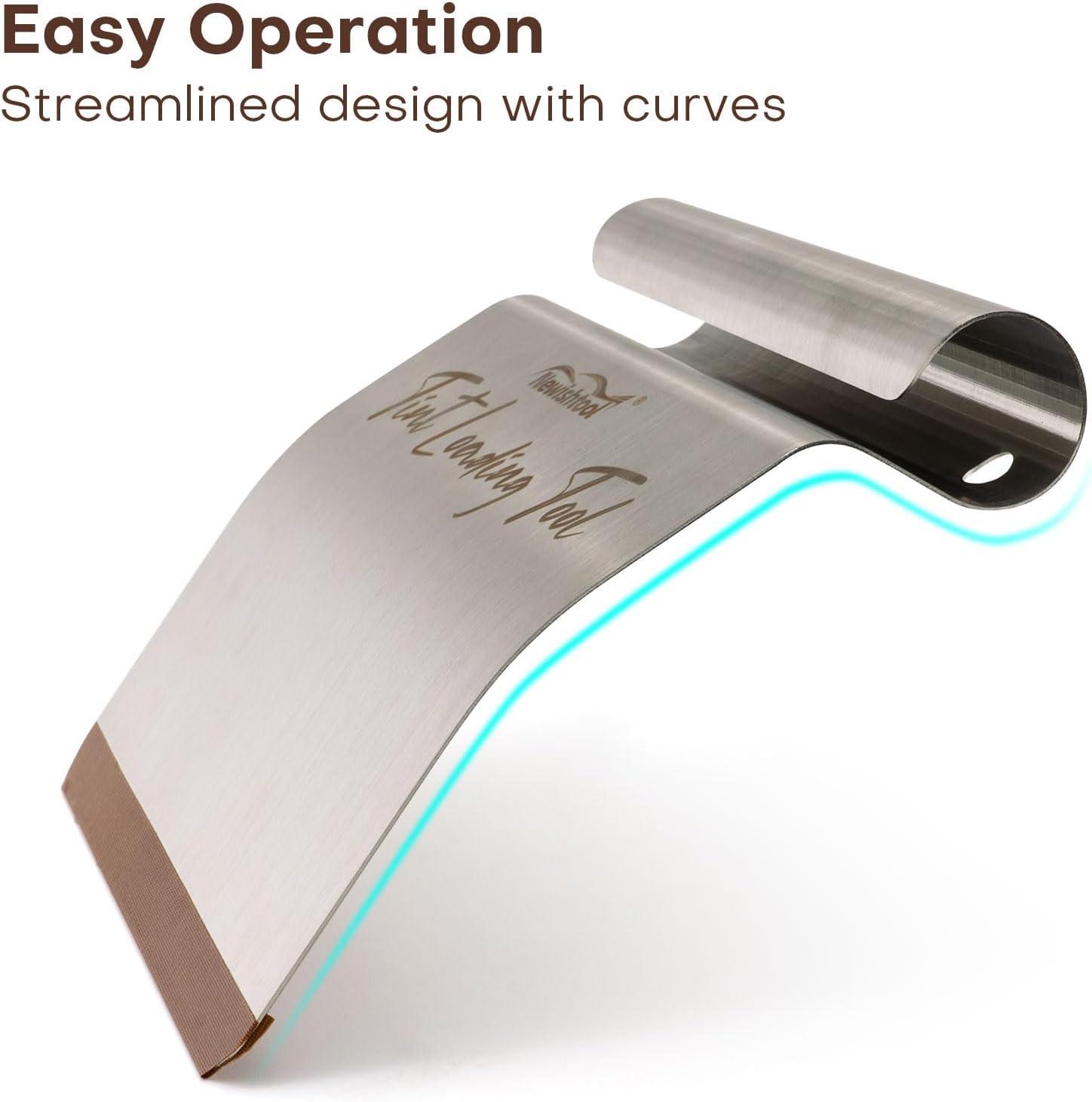 imageNEWISHTOOL Window Tint Tool Film Loading Tool 2 PCS Stainless Steel Speed Loader Auto Window Film Install Tool Top and Bottom Speed Loader Window Glass Sun Protection Film Tinting Tool