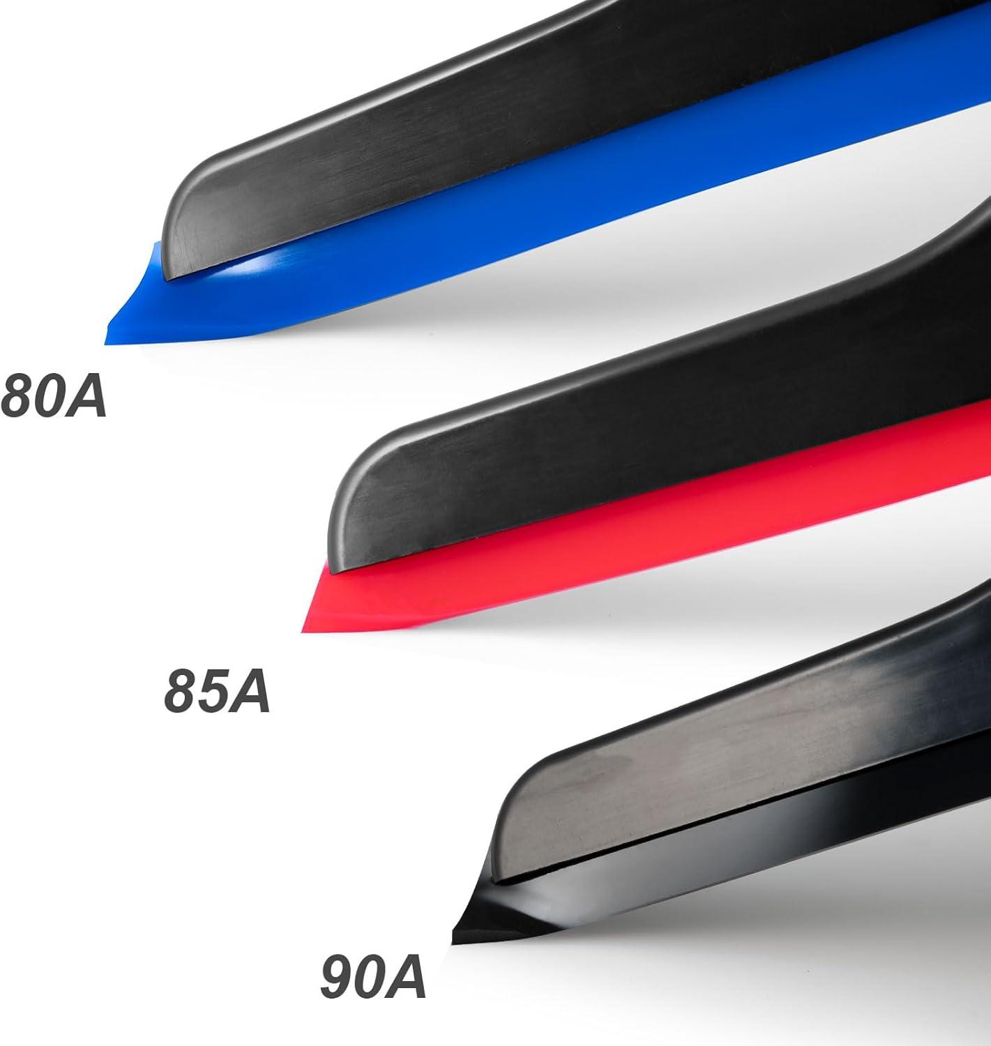 imageNEWISHTOOL Window Tint Tools 3 PCS Side Wiper Swiper Silicone Squeegee Car Squeegee Water Blade with Long Handle for Auto Window Tinting Glass Film Installation Windshield Cleaning ampamp Water Removing