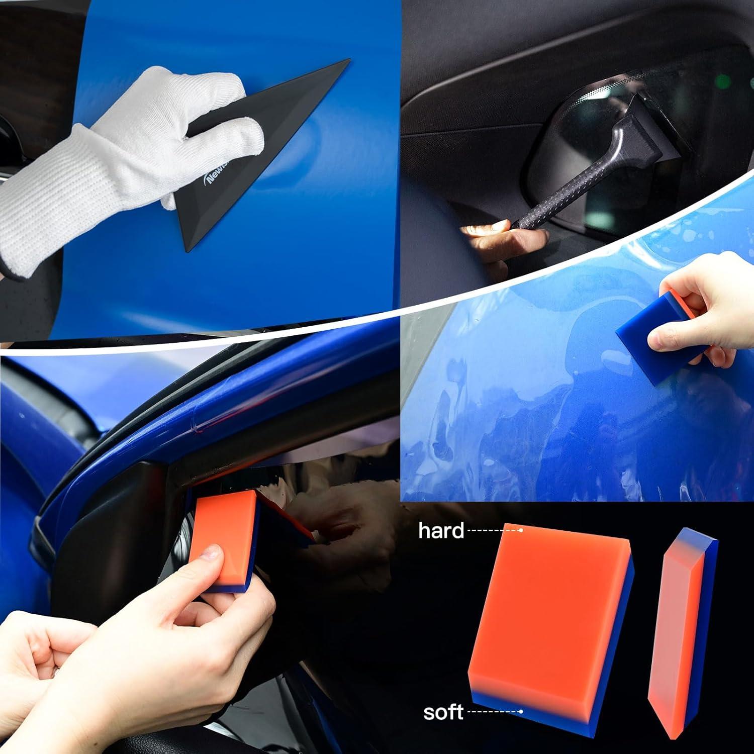 imageNEWISHTOOL Window Tint Tools Bulldozer Squeegee Tinting Kit PPF Film Installation Tool for Car Wrapping Scrubber Paddle Spare Felt Water Wiper Rubber Scraper Wrap Stick Tool Cutting Knife