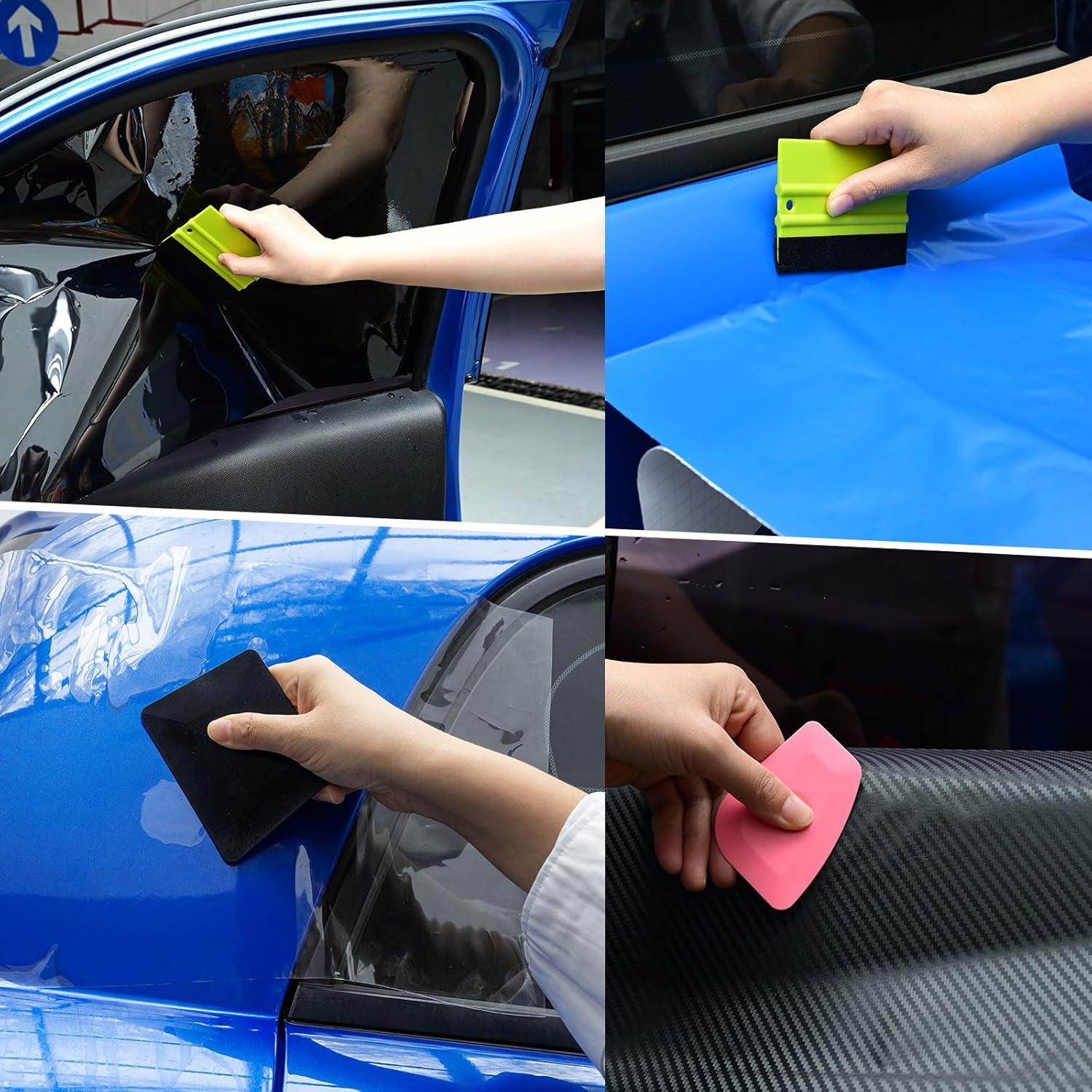 imageNEWISHTOOL Window Tint Tools Bulldozer Squeegee Tinting Kit PPF Film Installation Tool for Car Wrapping Scrubber Paddle Spare Felt Water Wiper Rubber Scraper Wrap Stick Tool Cutting Knife