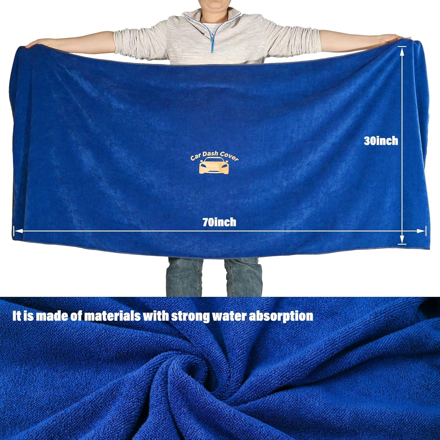 imageNEWISHTOOL Window Tint Tools Car Dash Tower Car Dashboard Protector Cover Mat Absorbent Cloth Towel for Car Dashboard Protecting Water Absorbing Mat Soak Shield Pad ExtraLarge 80inch x 48 inchRoyal Blue