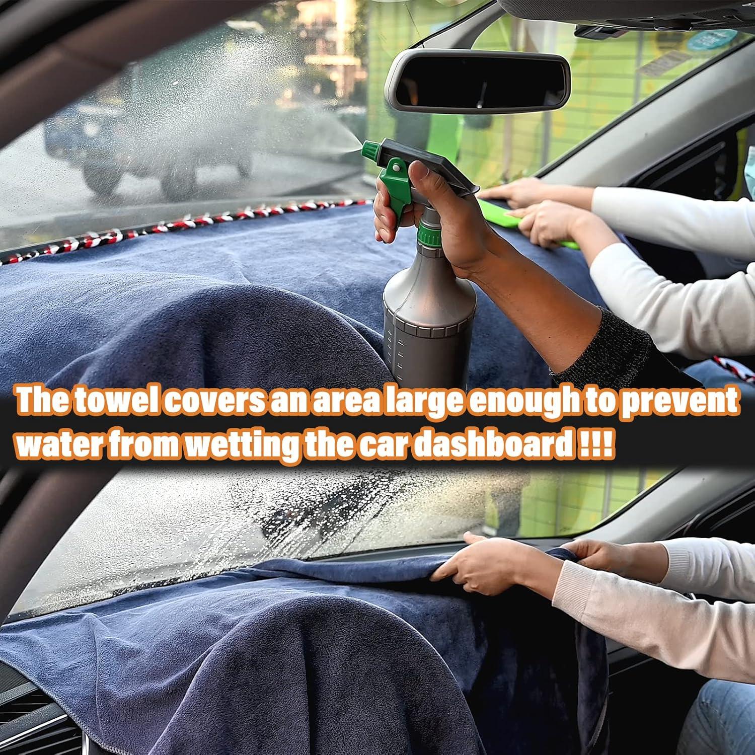 imageNEWISHTOOL Window Tint Tools Car Dash Tower Car Dashboard Protector Cover Mat Absorbent Cloth Towel for Car Dashboard Protecting Water Absorbing Mat Soak Shield Pad ExtraLarge 80inch x 48 inchGray
