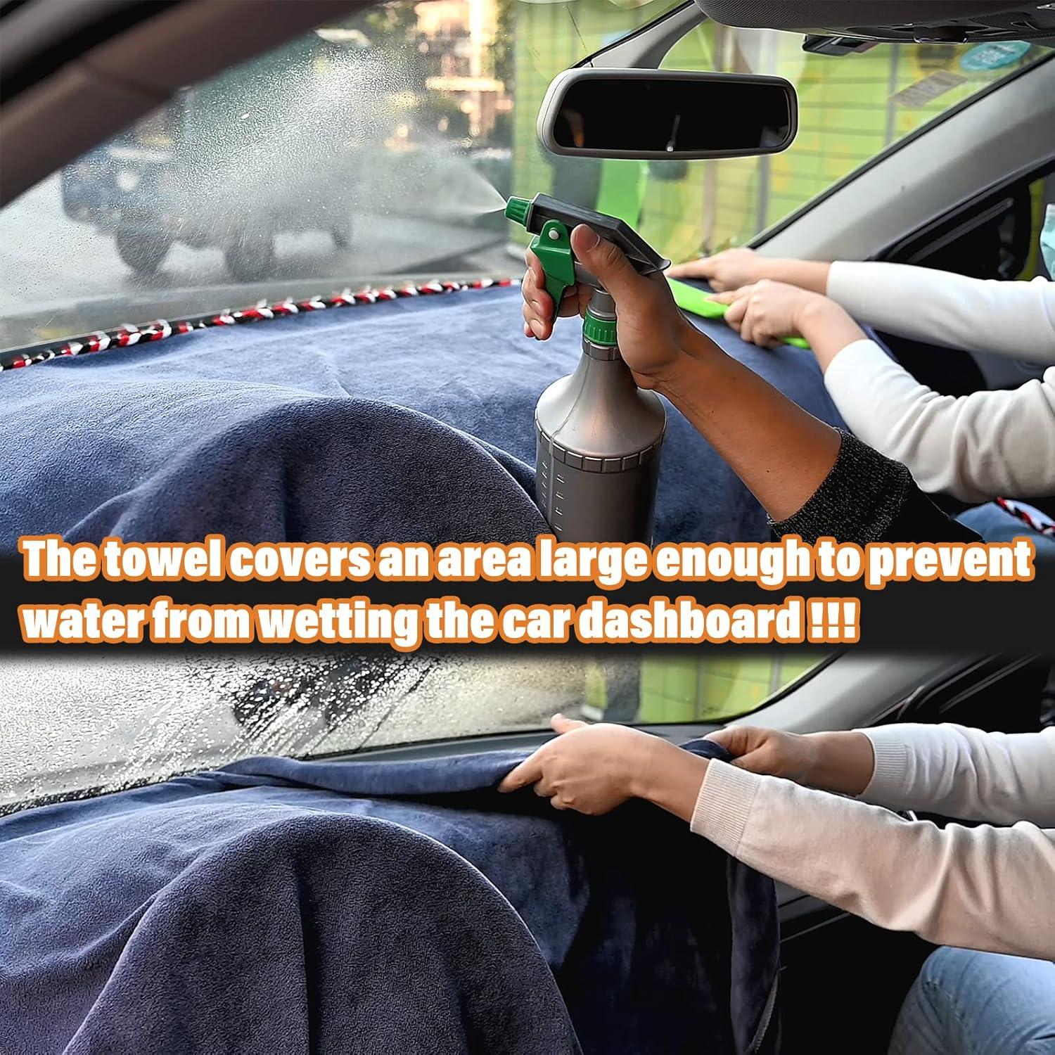 imageNEWISHTOOL Window Tint Tools Car Dash Tower Car Dashboard Protector Cover Mat Absorbent Cloth Towel for Car Dashboard Protecting Water Absorbing Mat Soak Shield Pad ExtraLarge 80inch x 48 inchGray