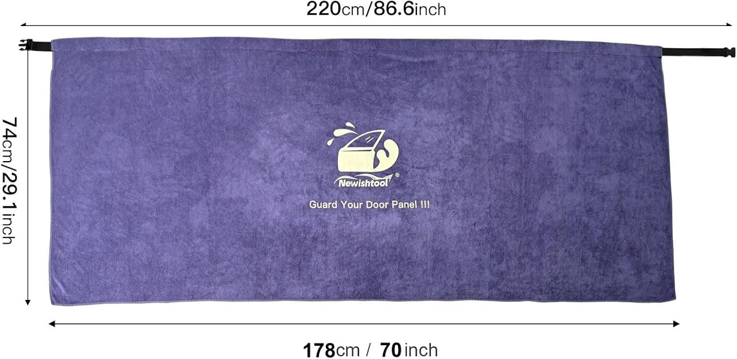 imageNEWISHTOOL Window Tint Tools Car Door Panel Guard Protector Reusable Waterproof Microfiber Towel for Window Film Installing Scratchproof Absorbent Water Shield Tool 70 x 30 inches Towel Cover