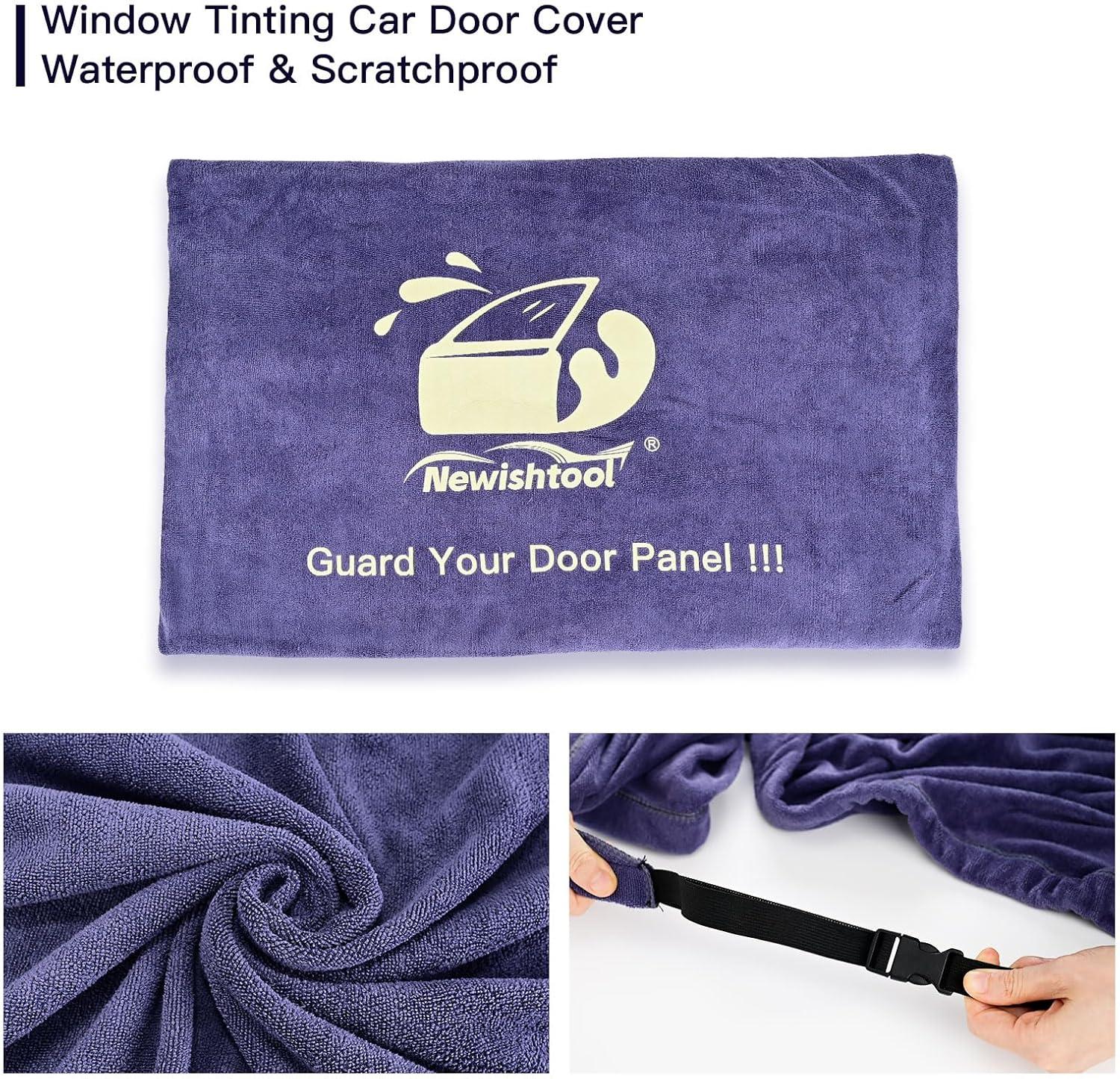 imageNEWISHTOOL Window Tint Tools Car Door Panel Guard Protector Reusable Waterproof Microfiber Towel for Window Film Installing Scratchproof Absorbent Water Shield Tool 70 x 30 inches Towel Cover