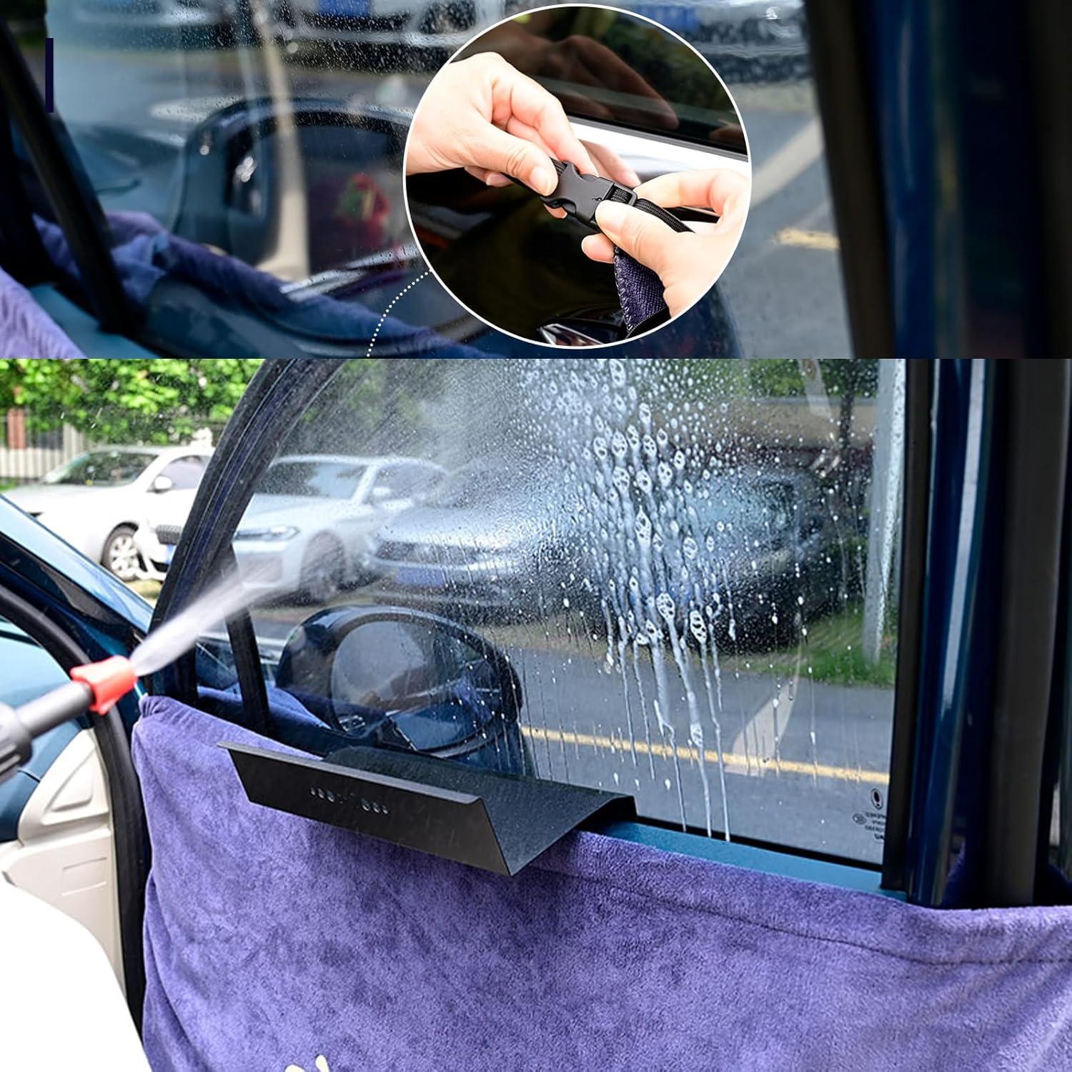 imageNEWISHTOOL Window Tint Tools Car Door Panel Guard Protector Reusable Waterproof Microfiber Towel for Window Film Installing Scratchproof Absorbent Water Shield Tool 70 x 30 inches Towel Cover
