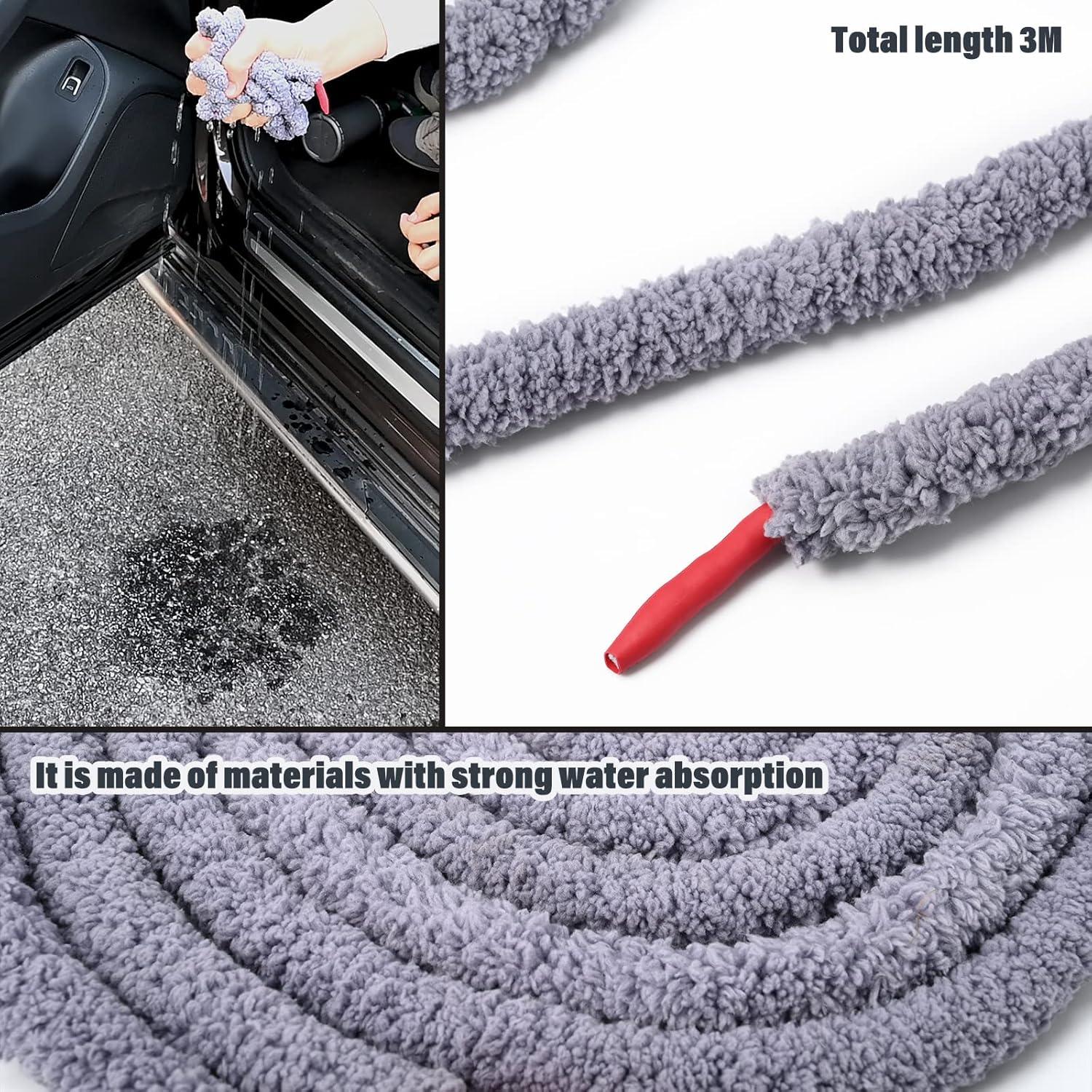 imageNEWISHTOOL Window Tint Tools Film Application Kit Water Absorbent Rope Scrubber Paddle Squeegee for Windshield Cleaning Film Installing