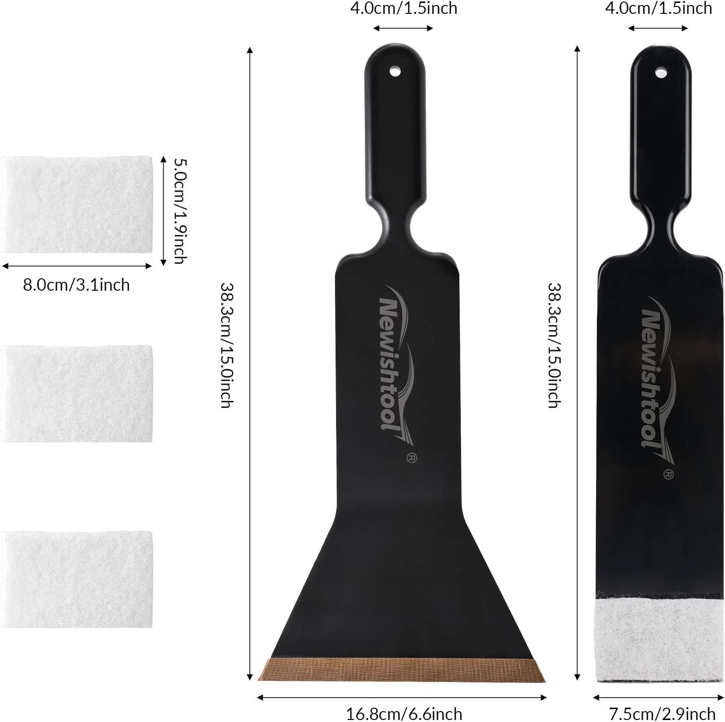 imageNEWISHTOOL Window Tint Tools Tinting Kit Includes Bulldozer Squeegee Scrubber Paddle Scraper Tint Dash Protection Towel with Soak Rope