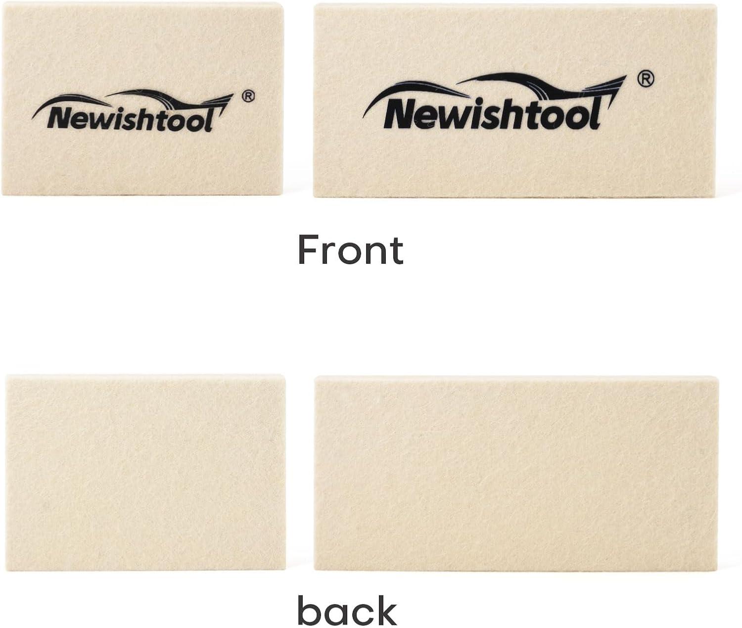 imageNEWISHTOOL Wool Felt Squeegee for Window Tinting 2 Sizes Shrink Wool Squeegee ScratchFree Soft Window Tint Applicator