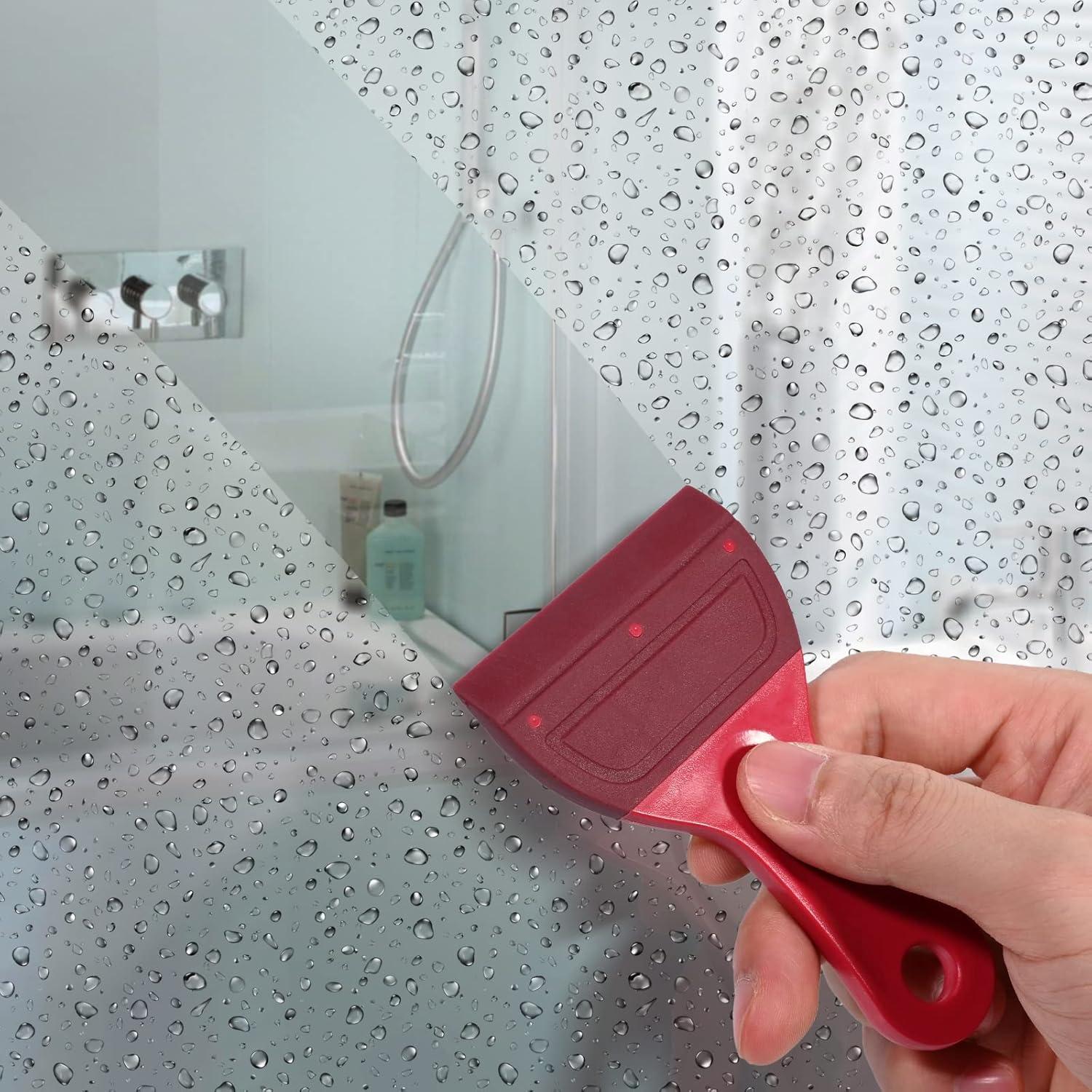 imagePack of 2 Small Squeegee Soft Rubber Blade Screen Printing Squeegee SelfAdhesive Screen Mesh Stencil Painting Squeegee for Apply Chalk Paste or Ink Desktop Screen Cleaning Tools