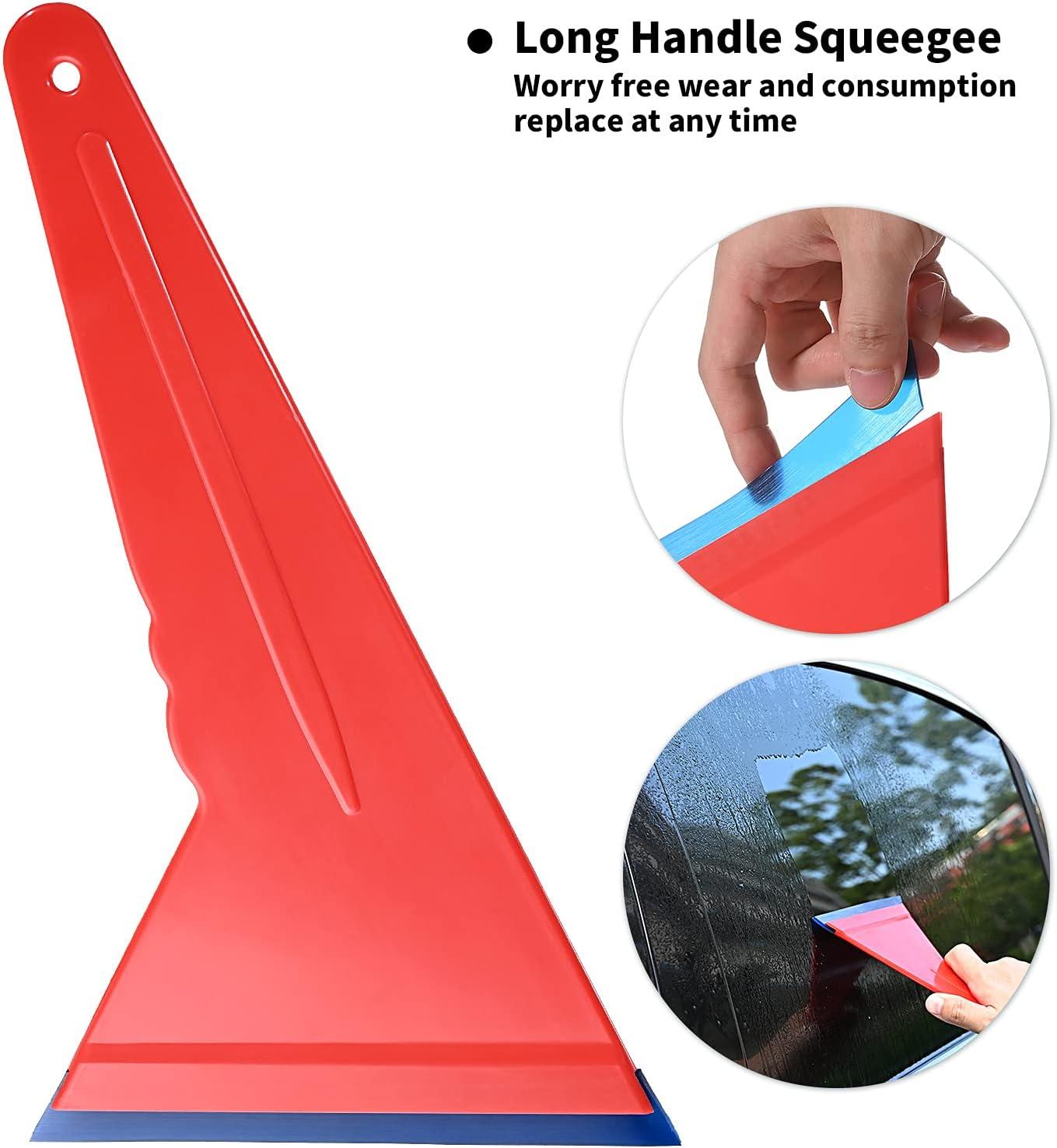 imageVehicle Tint Squeegee PPF Tools Car Wrap Kit Corner Shank Scraper Window Water Wiper Knife Blade Cutter Car Paint Protective Film Wrapping Kit Window Tint Tools PPF Installation Kit