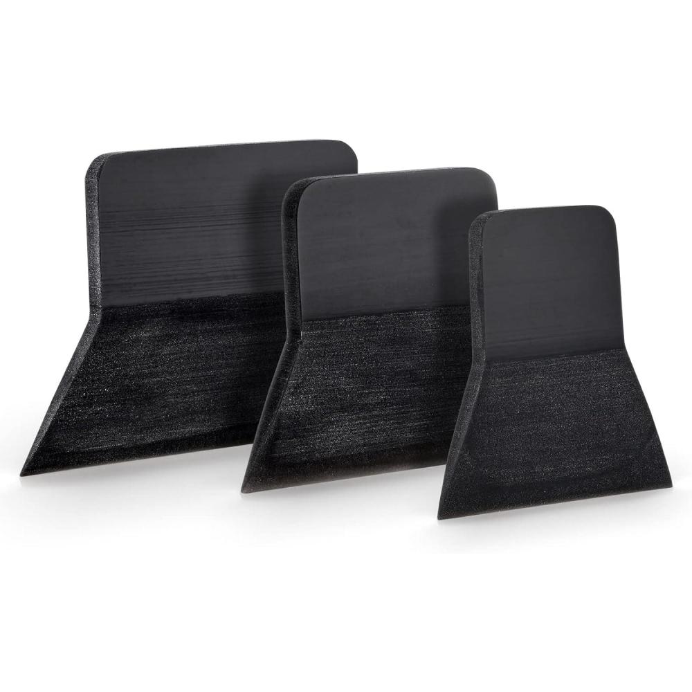 imageNEWISHTOOL 3 PCS PPF Squeegee Kit Small Squeegee for Vinyl TPU Rubber Scraper 80 Durometer BlackVinyl Squeegee for Window Glass Cleaning Car Paint Protection Film Installation Car Wrap PPF ToolsBlack