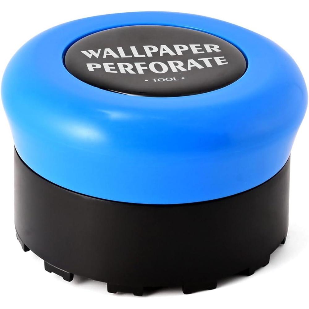imageNEWISHTOOL Blue Wallpaper Perforating Tool Wall Paper Stripper Removal Scoring Tool Wallpaper Perforator and Scorer Remover Tool Wallcovering Separating Cutter Wheel Tool