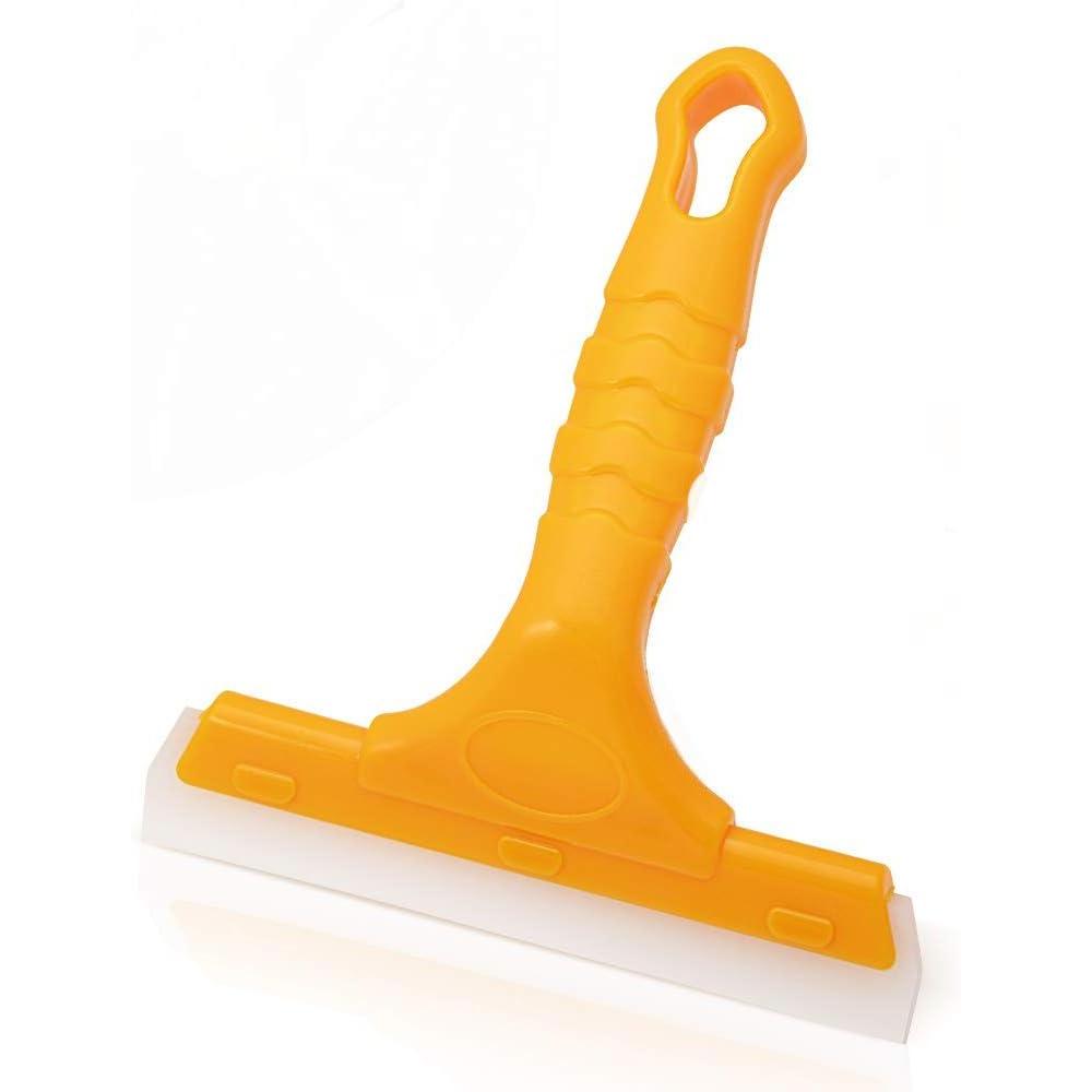 imageNEWISHTOOL Car Window Squeegee with 2ply Soft Silicone Blade and AntiSlip Handle for Automotive Windshield and Shower Mirror Glass Door Cleaning Water Removal Lightweight Small Squeegee Tint Tool