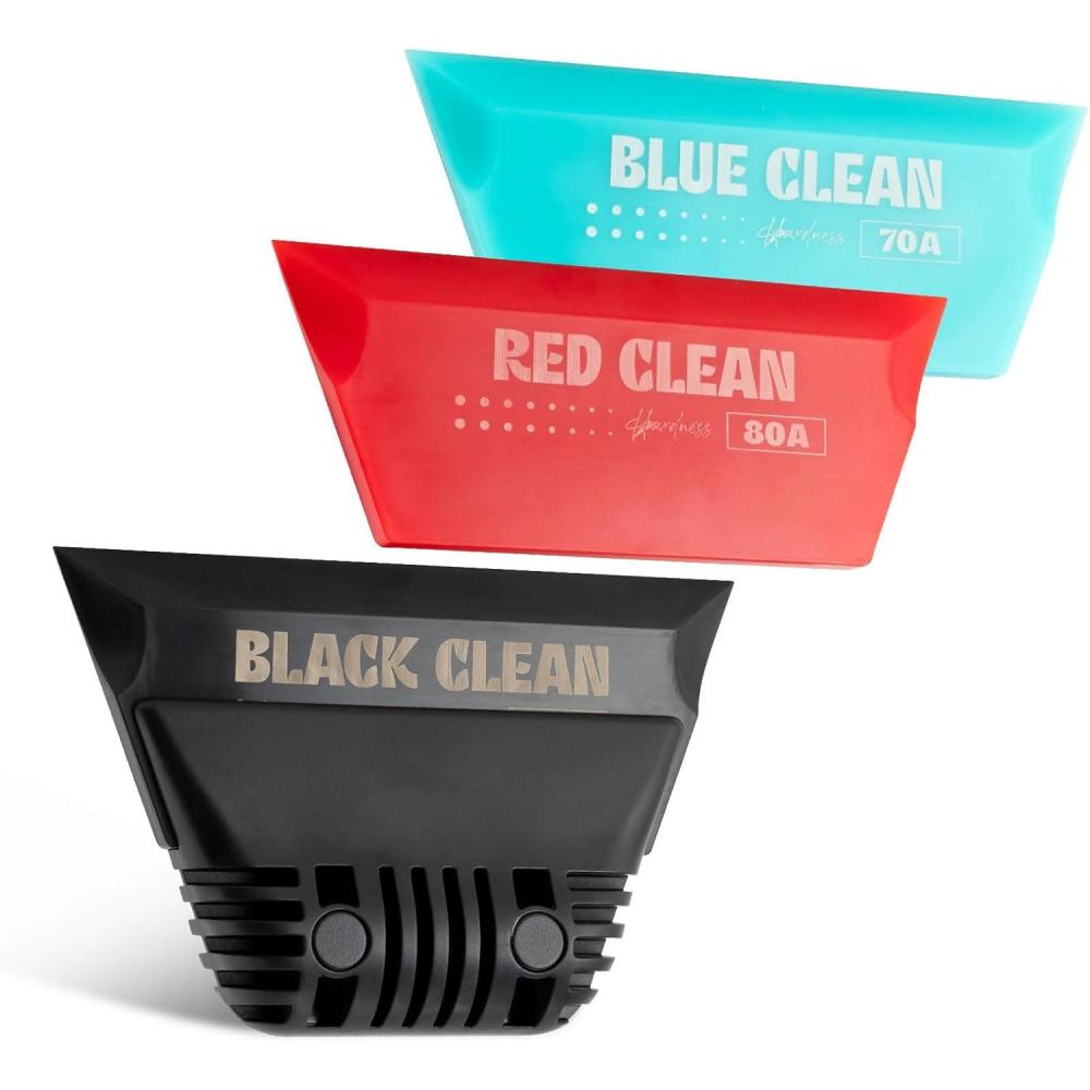 imageNEWISHTOOL Magnetic Pro Hand Window Tint Squeegee and 2 PCS 5 Inch Rubber Blade with Different Durometer Window Squeegee Tool for Tint Film Application Wrap PPF Install and Mirror Glass Cleaning