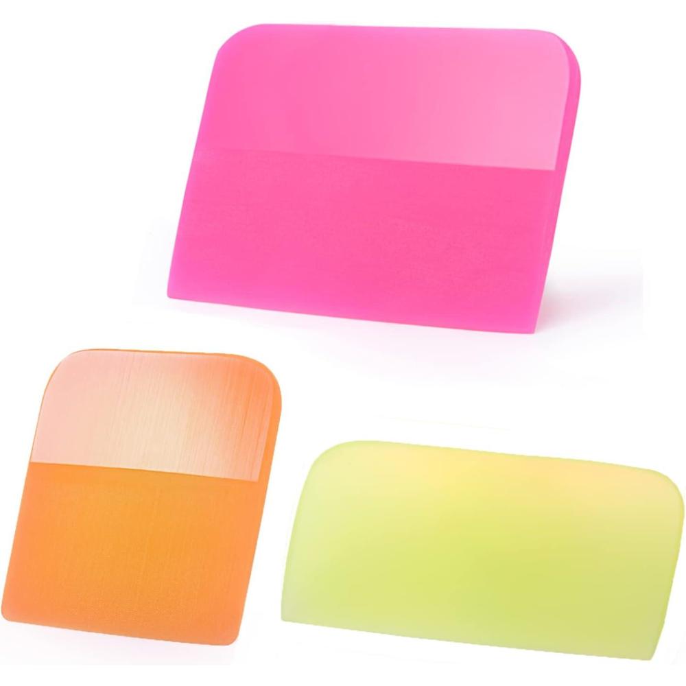 imageNEWISHTOOL PPF Squeegee for Vinyl Soft Rubber Scraper PPF Tools 3IN1 Small Squeegee for Paint Protection Film Installing Vinyl Wrap Window Tint Auto Glass Cleaning TPU Scraping Tool Scratch Free3 Colors