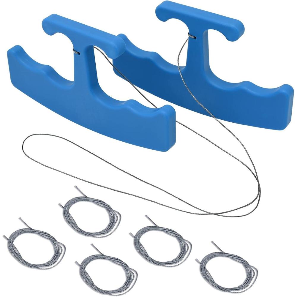 imageNEWISHTOOL PlateLine Remover Car Emblem Removal Tool with 5PCS 60CM PE Cord for Easily Remove Vehicle Logos Nameplates Badges and Paste Signs Plates Plastic Ergonomic Shape Aid Vinyl Wrap Tools