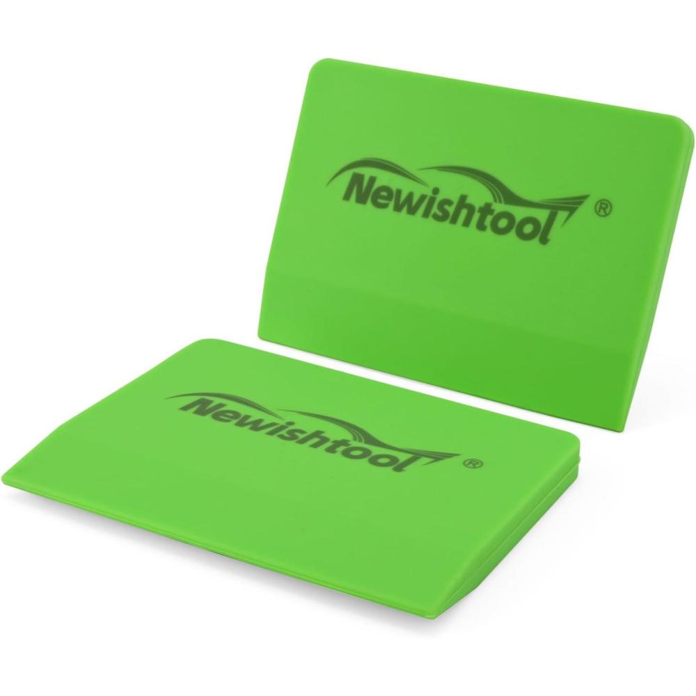 imageNEWISHTOOL Soft Silicone Small Squeegee for Vinyl 2 PCS PPF Tools Window Tinting VBlade Scraper for Window Film Application Car Paint Protective Film Installation ampamp Water RemovalGreen