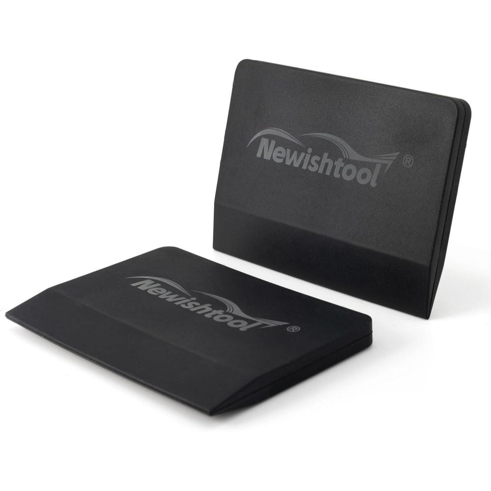 imageNEWISHTOOL Soft Silicone Small Squeegee for Vinyl 2 PCS PPF Tools Window Tinting VBlade Scraper for Window Film Application Car Paint Protective Film Installation ampamp Water RemovalBlack